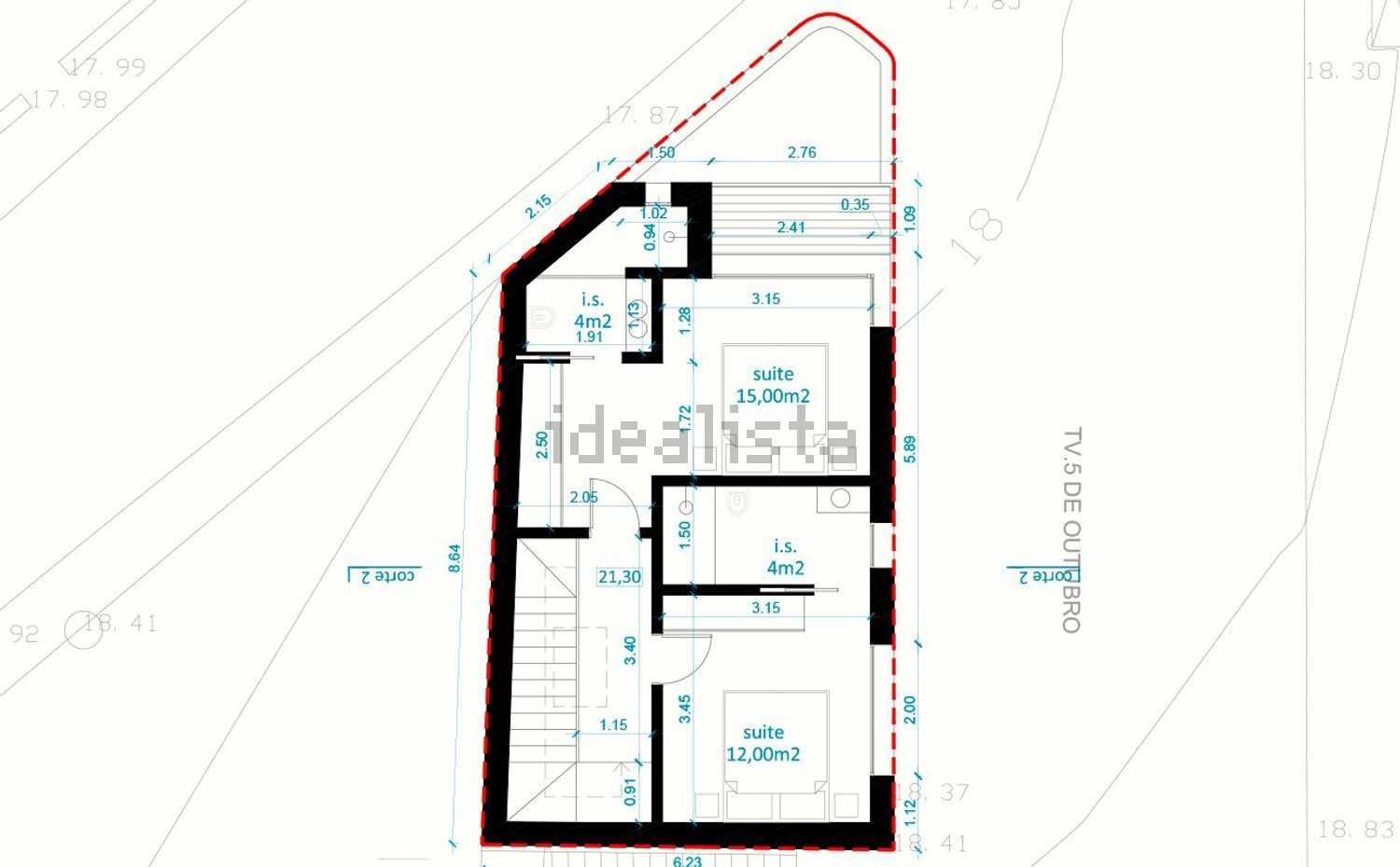 小楼房或独栋别墅出售在Rua Liberdade s/n - 平面图