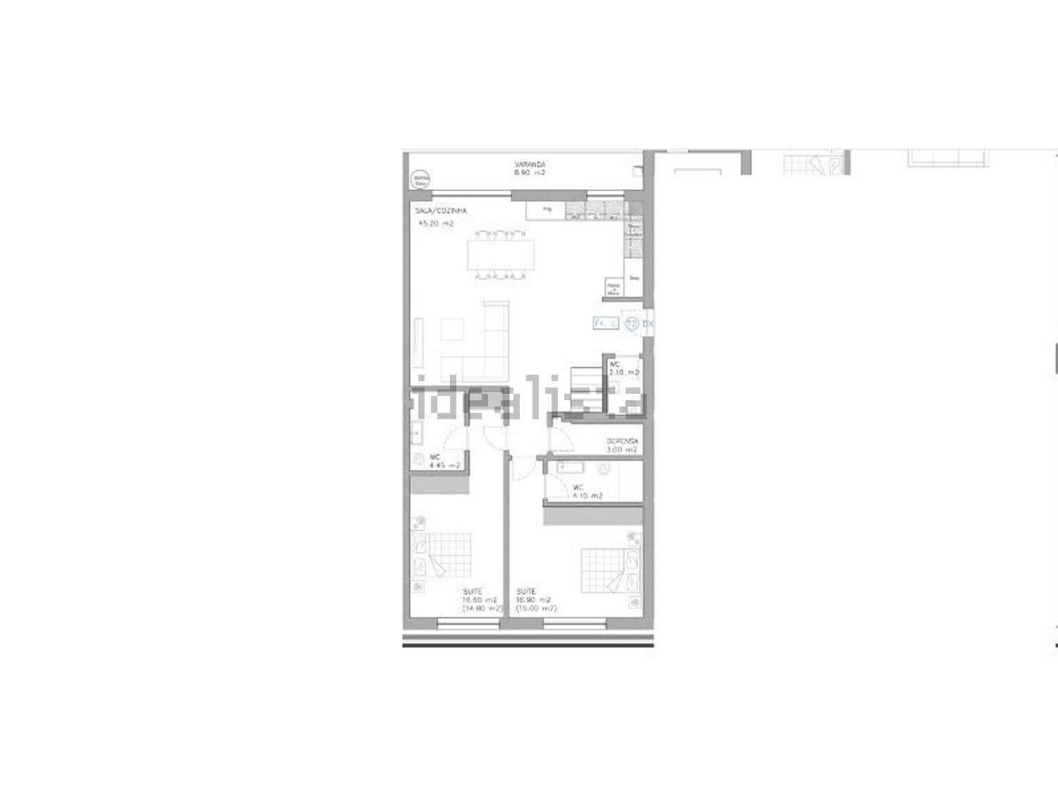 公寓 t2出售在Esgueira - 平面图