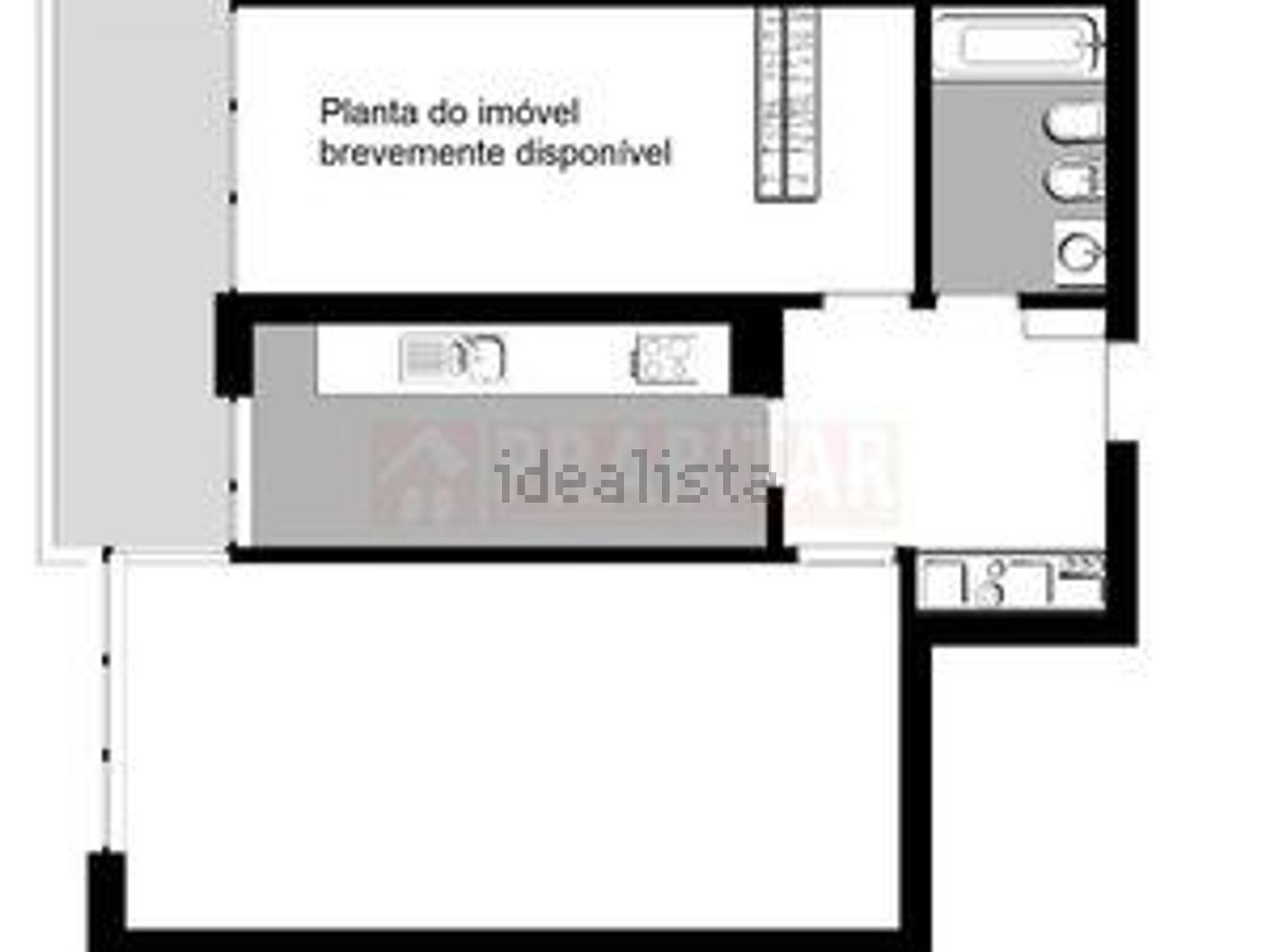 出租公寓 t2在Rua São Teotónio - 平面图