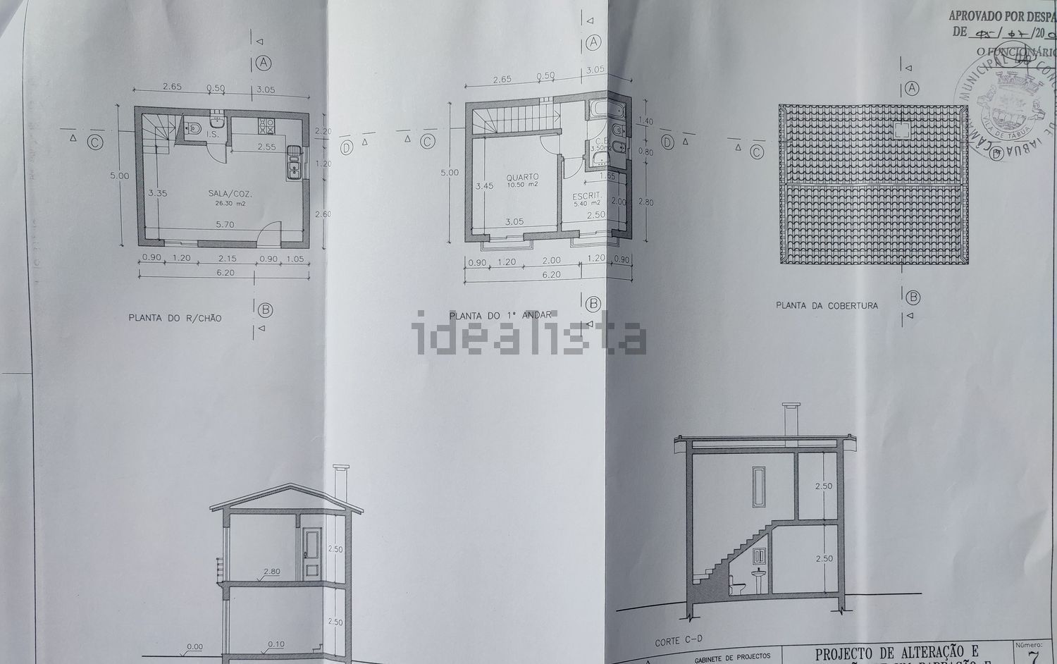 小楼房或独栋别墅出售Midões - 平面图