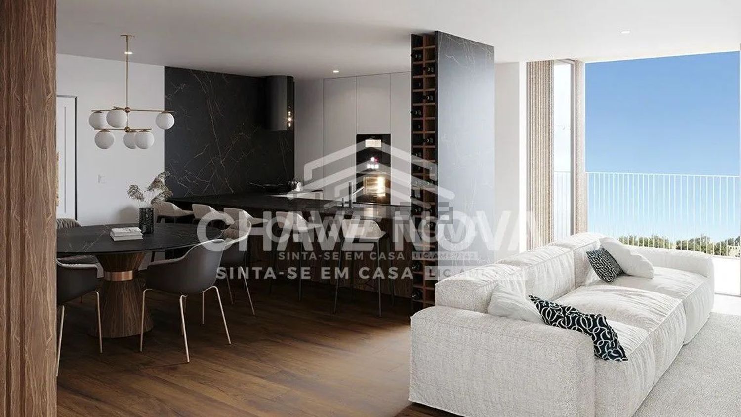 公寓 t2出售在Rua Bispo Dom Sebastião Soares Resende - 客厅