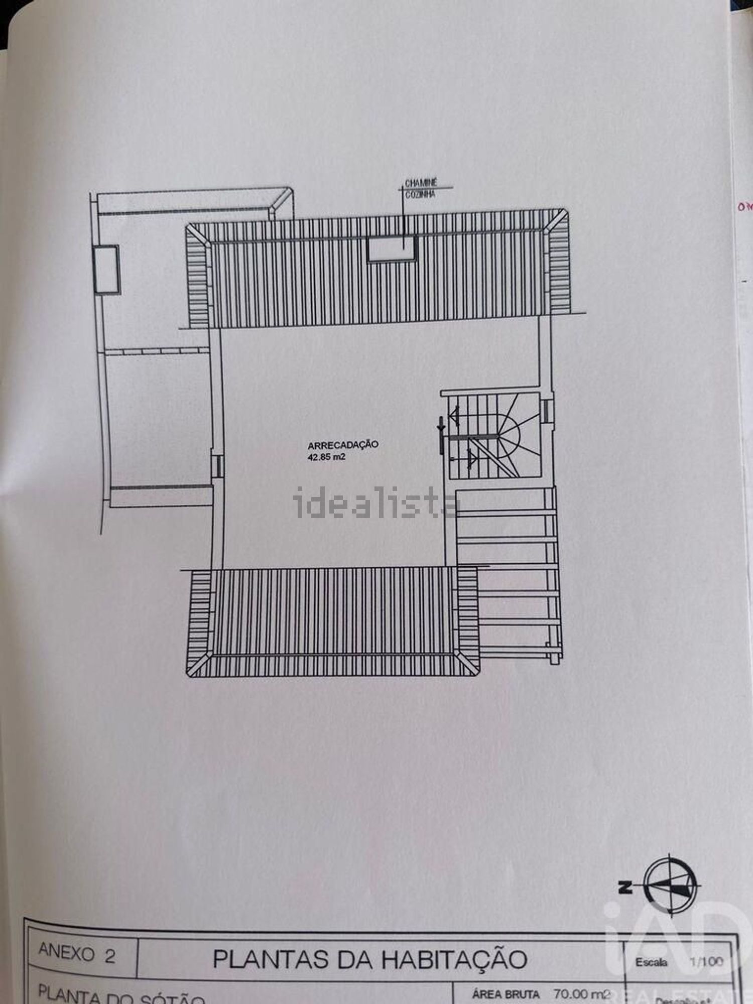 小楼房或独栋别墅出售在Praia da Consolação - 平面图