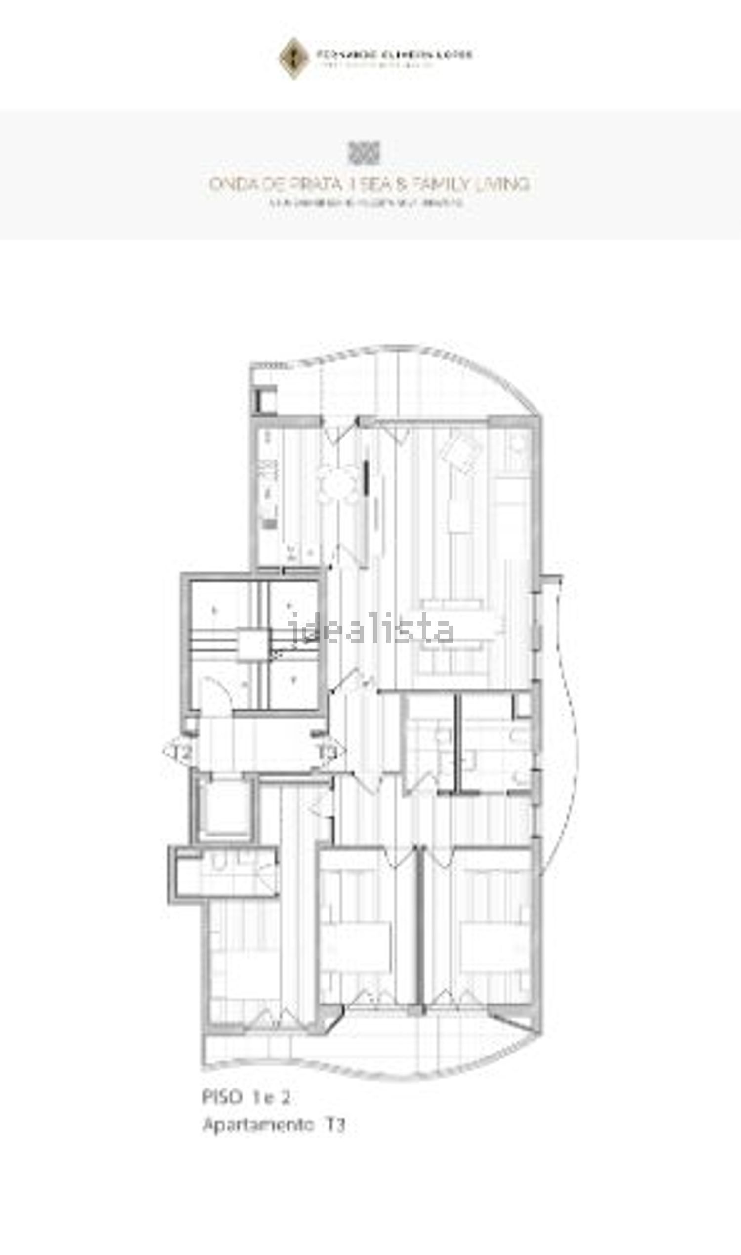 公寓 t3出售在Largo Eça de Queiroz s/n - 平面图