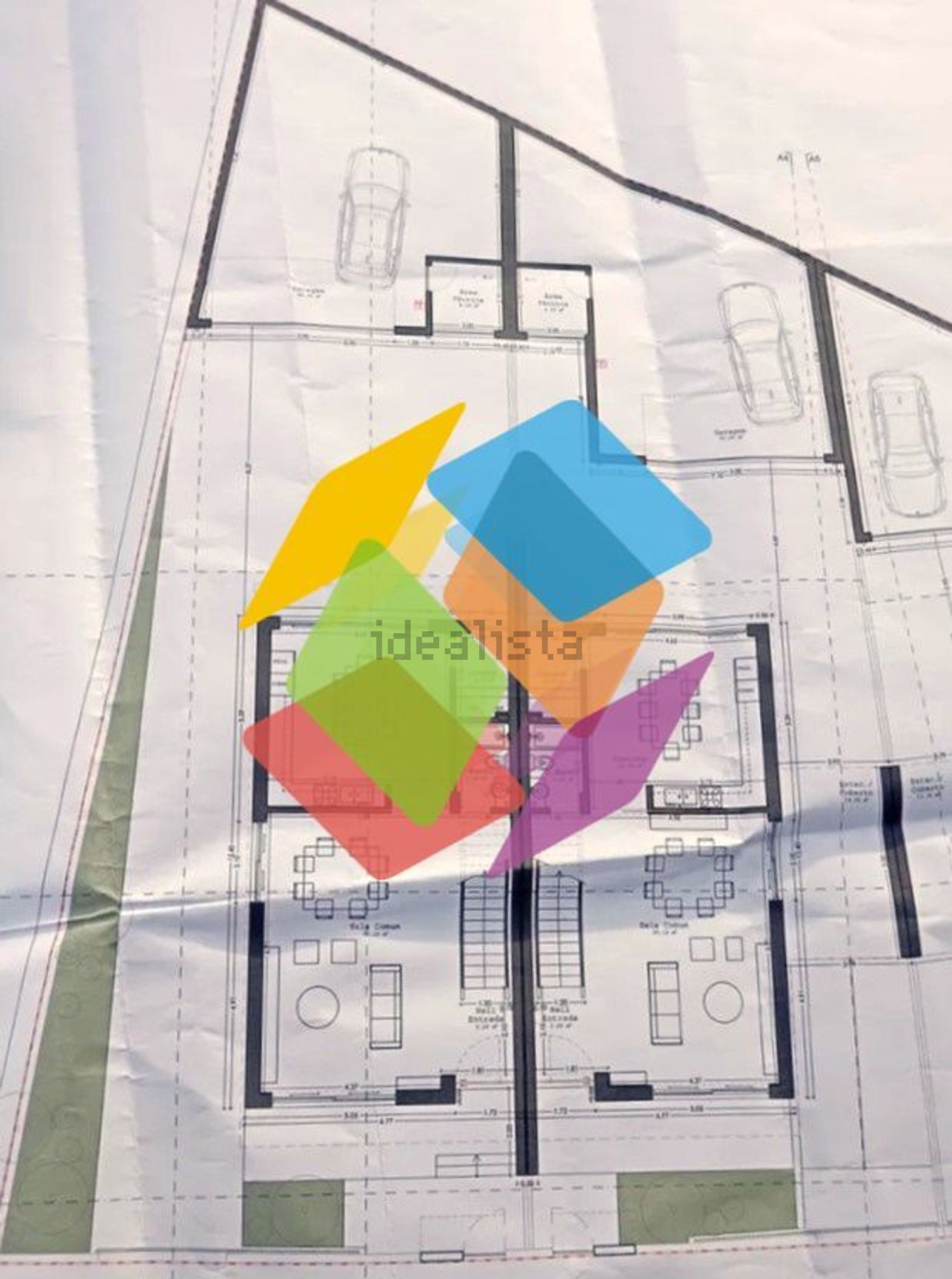 双拼别墅出售在Paços de Brandão - 平面图