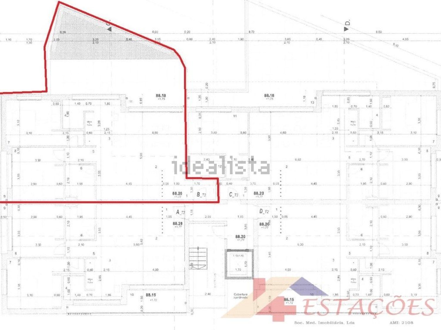 公寓 t2出售在Pombal - 平面图