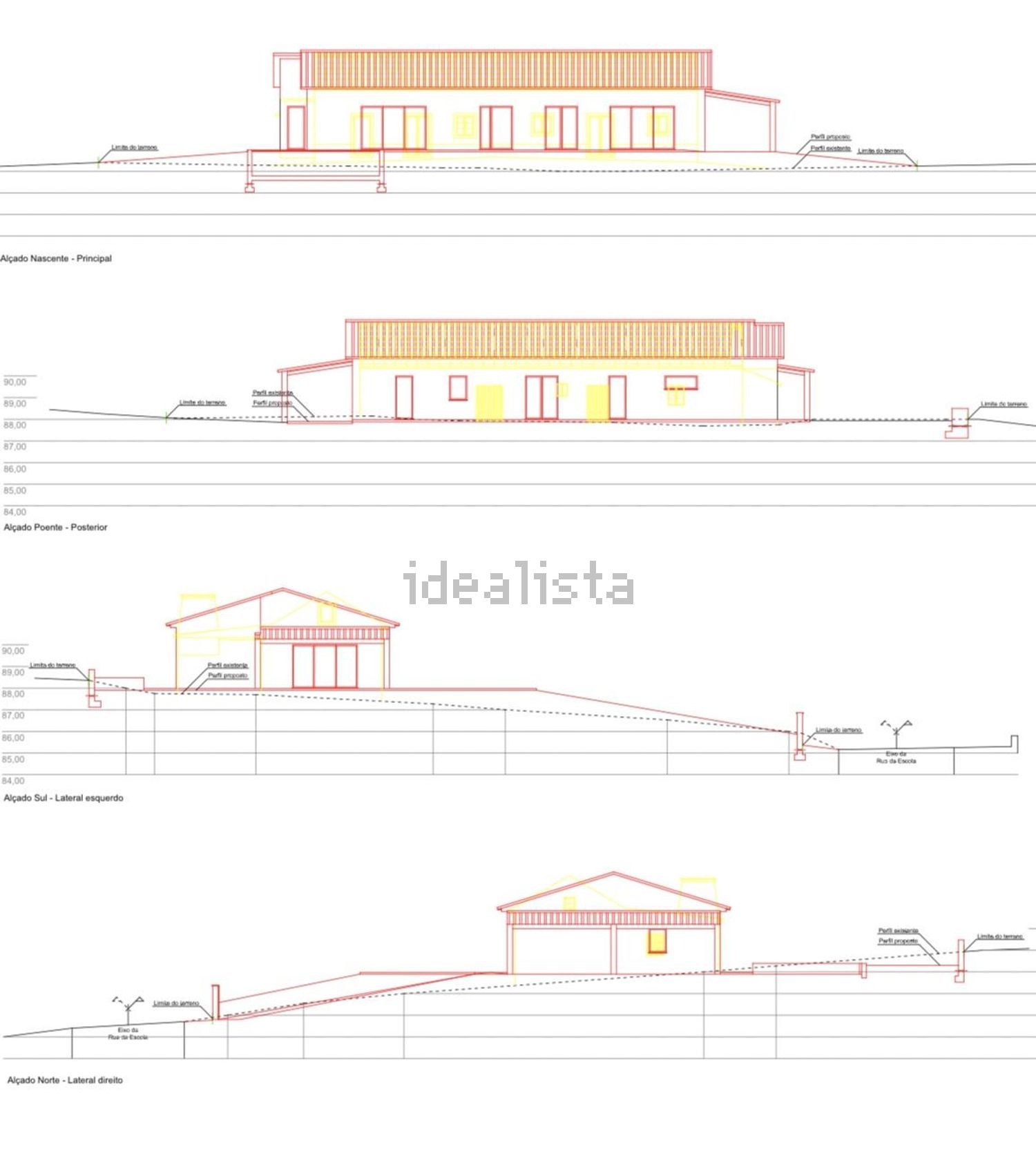 小楼房或独栋别墅出售在Rua da Escola s/n - 平面图