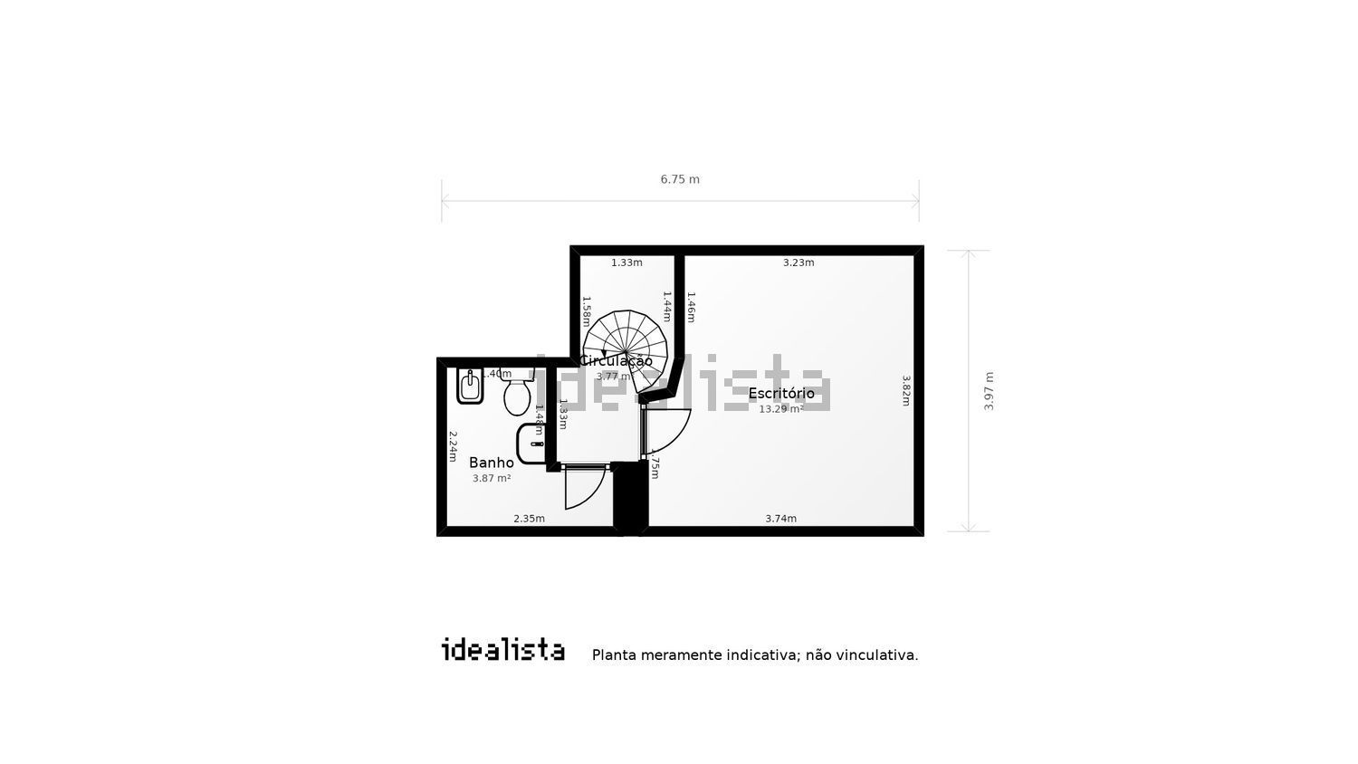 公寓 t3出售在Rua 1º de Maio, 4 - 平面图