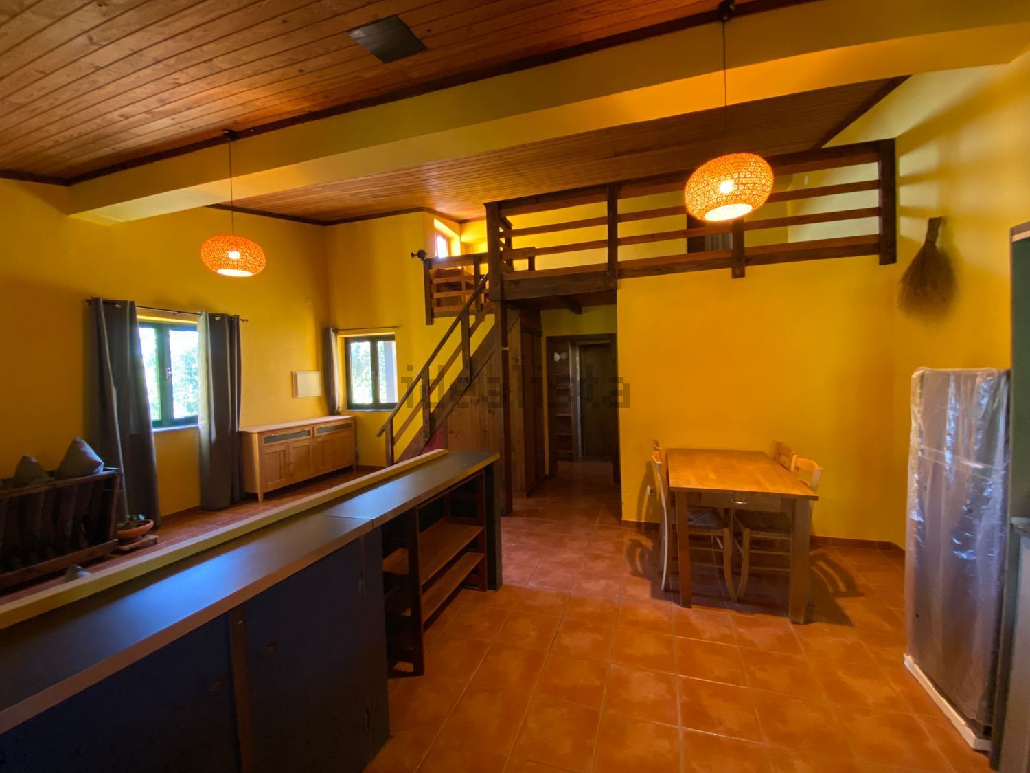 出租小楼房或独栋别墅在Rua Fonte Longa, 29 - 餐厅