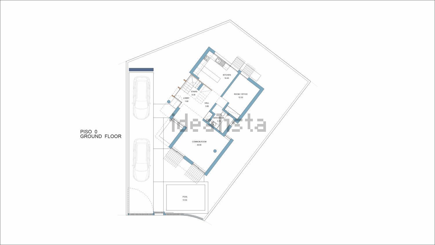 小楼房或独栋别墅出售在Bairro da Senhora da Luz s/n - 平面图