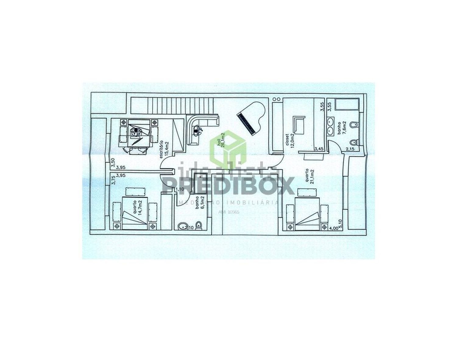 小楼房或独栋别墅出售在Aradas - 平面图