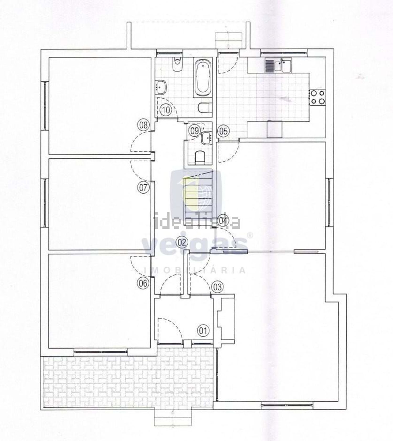 小楼房或别墅出售在Bairro Novo, 3 - 平面图