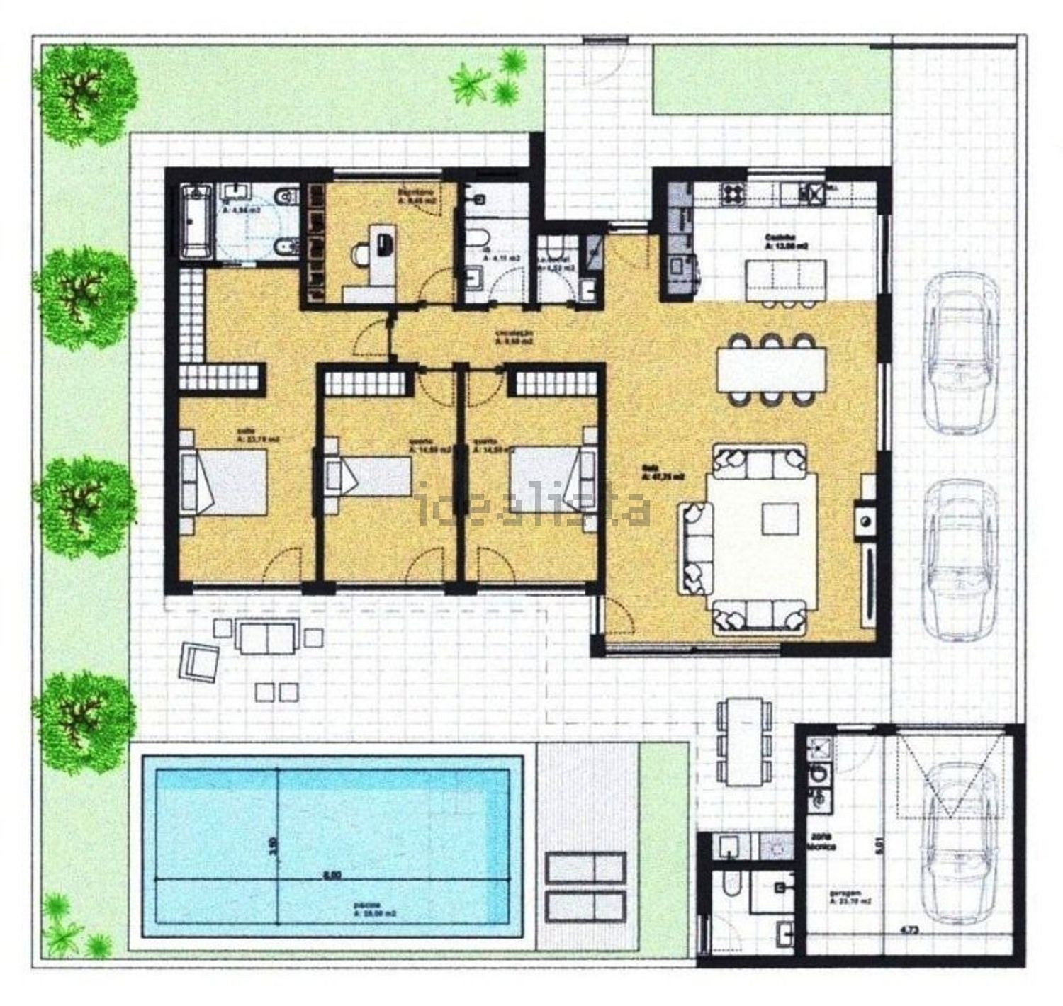 小楼房或独栋别墅出售在Quinta da Marquesa - Vila Amélia - 平面图