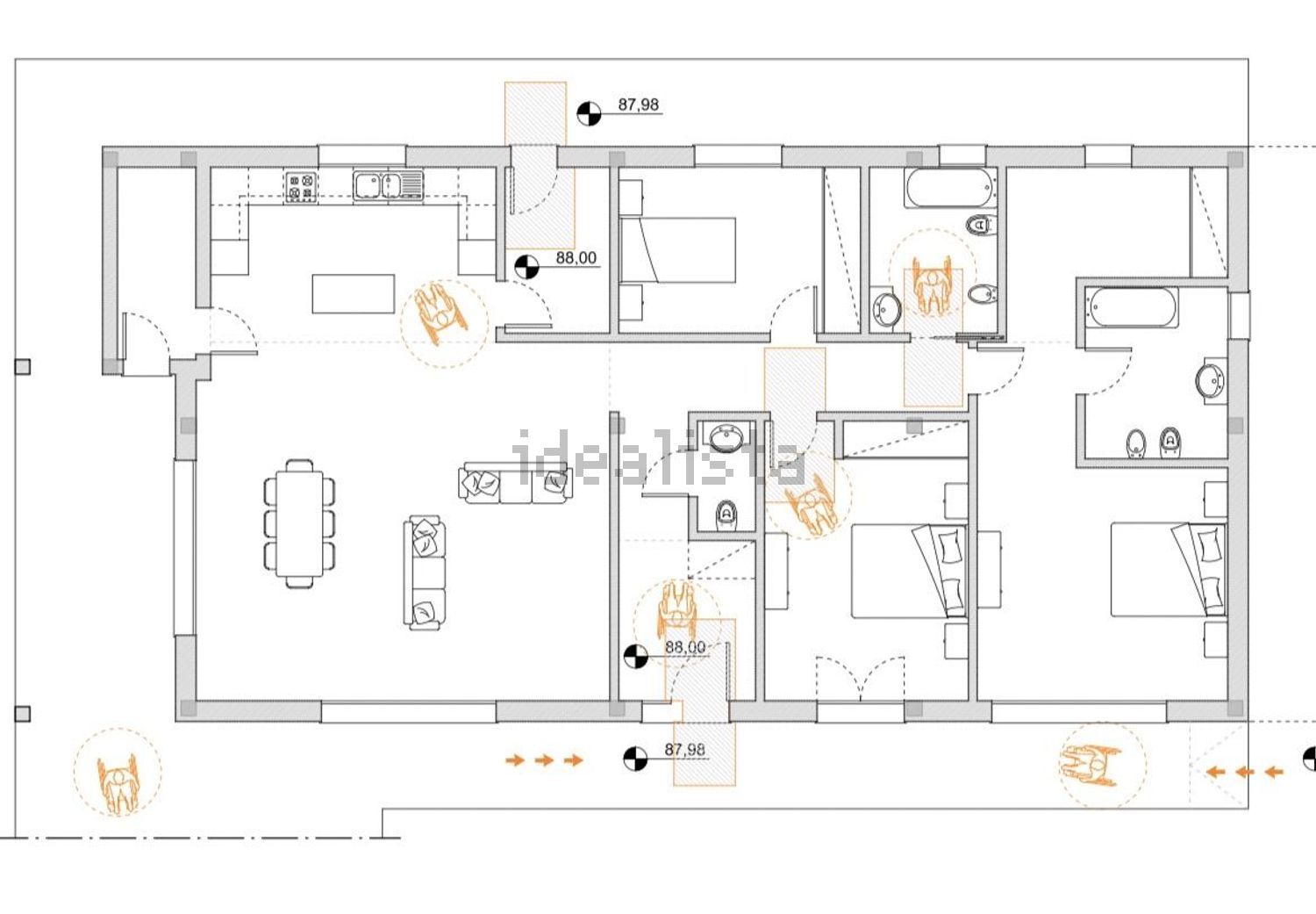 小楼房或独栋别墅出售在Rua da Escola s/n - 平面图