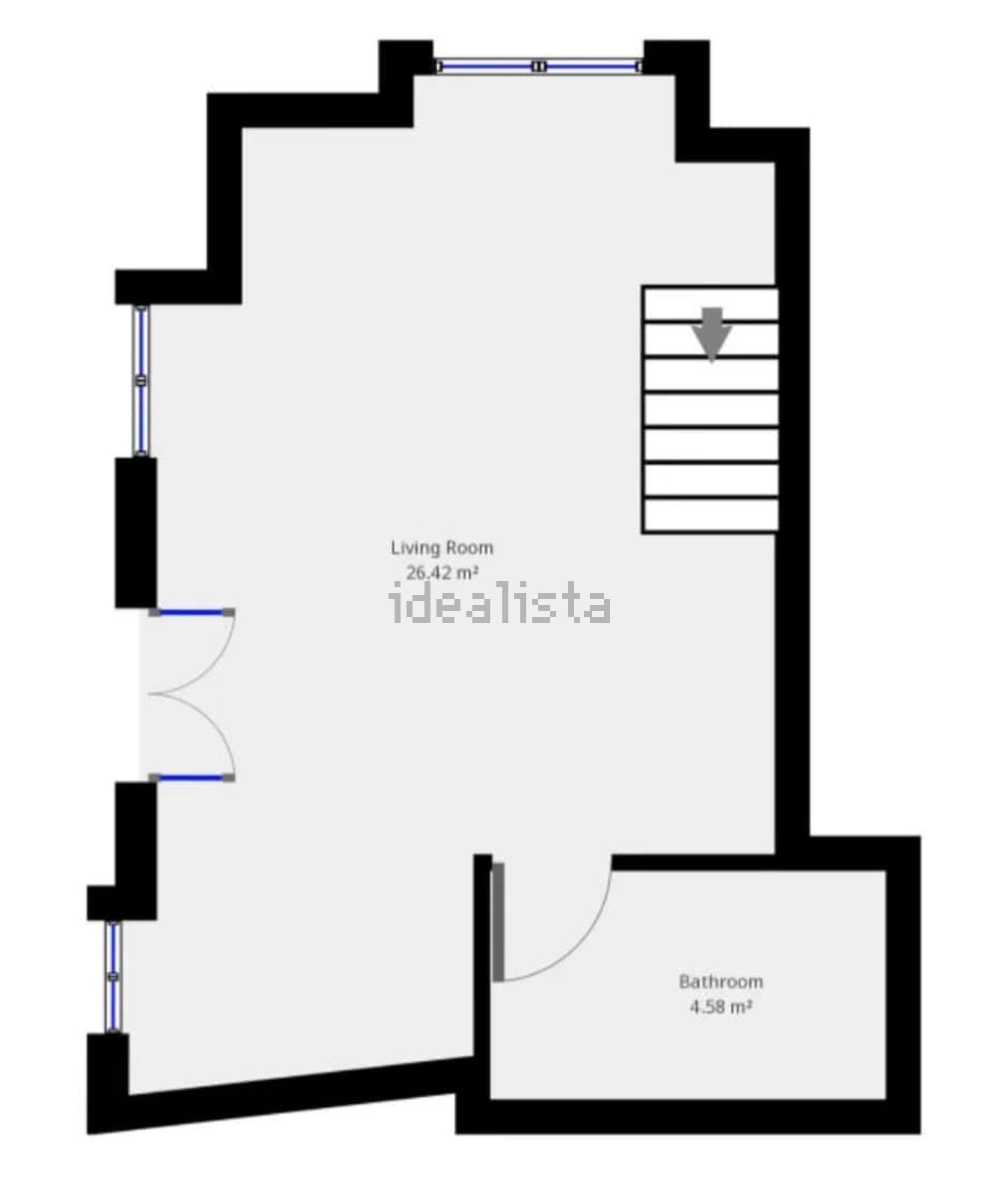 出租t0（单人公寓）在Rua de Dom João IV s/n - 平面图