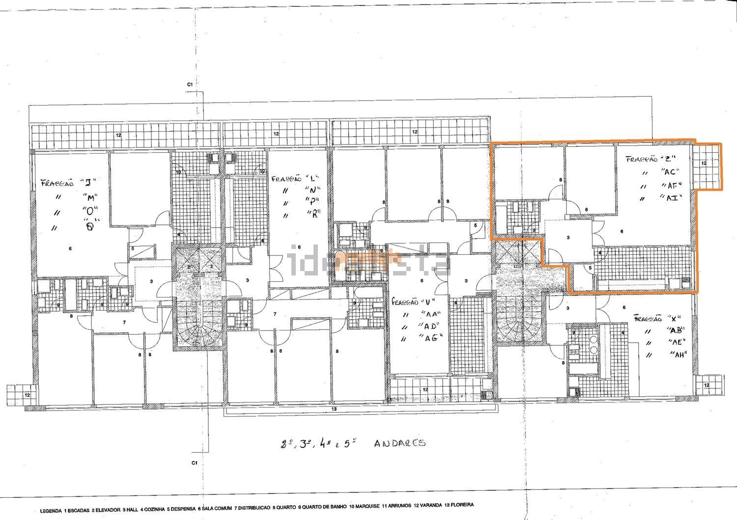 出租公寓 t2在Rua Custódio Vilas Boas, 26 - 平面图