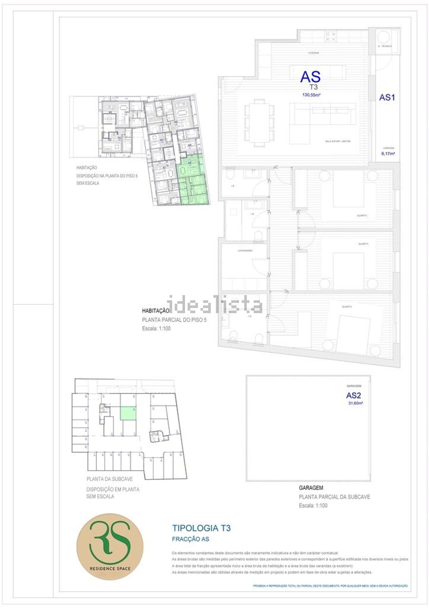 公寓 t3出售在Avenida João Duarte s/n - 平面图