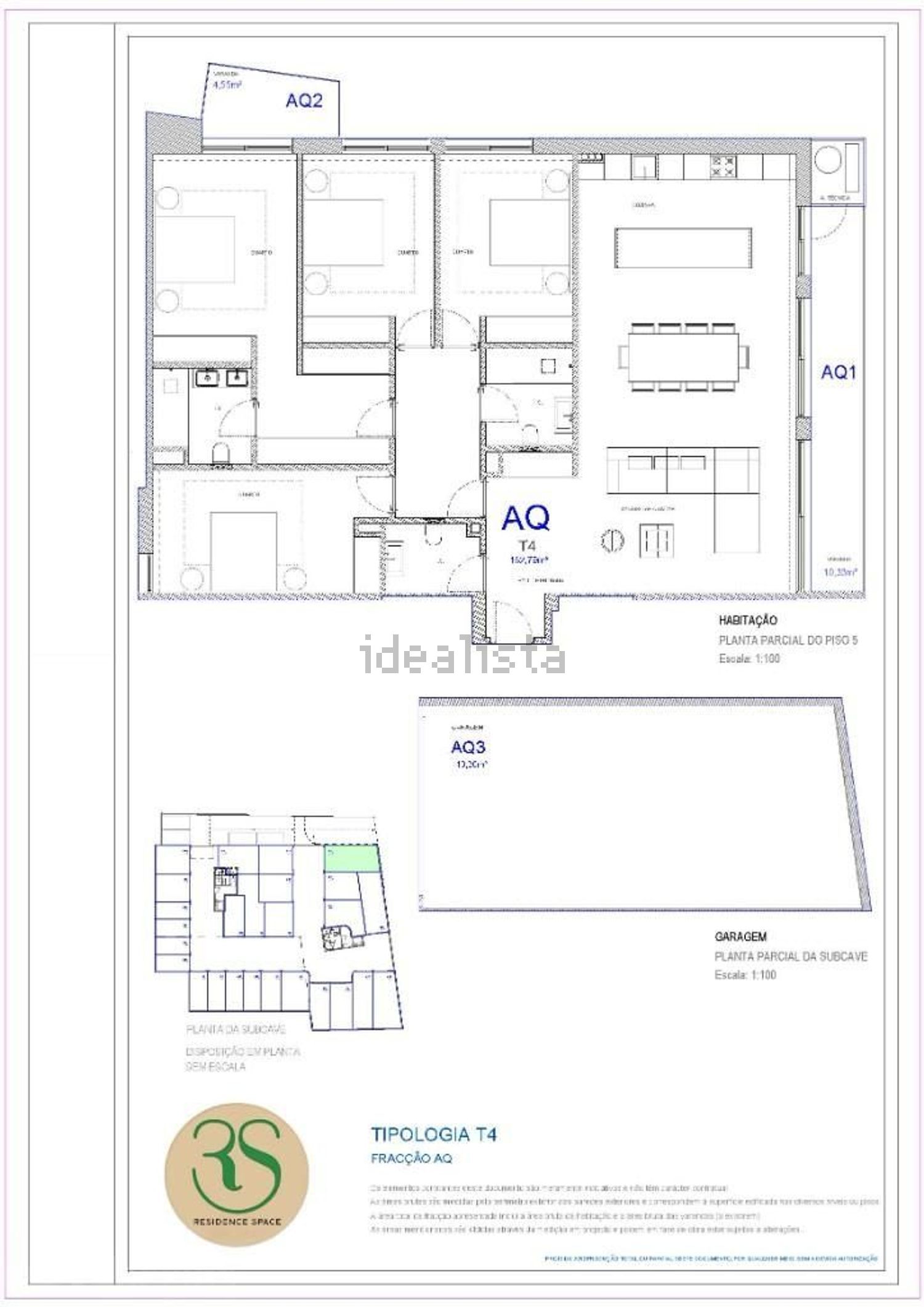 公寓 t4出售在Avenida João Duarte s/n - 平面图