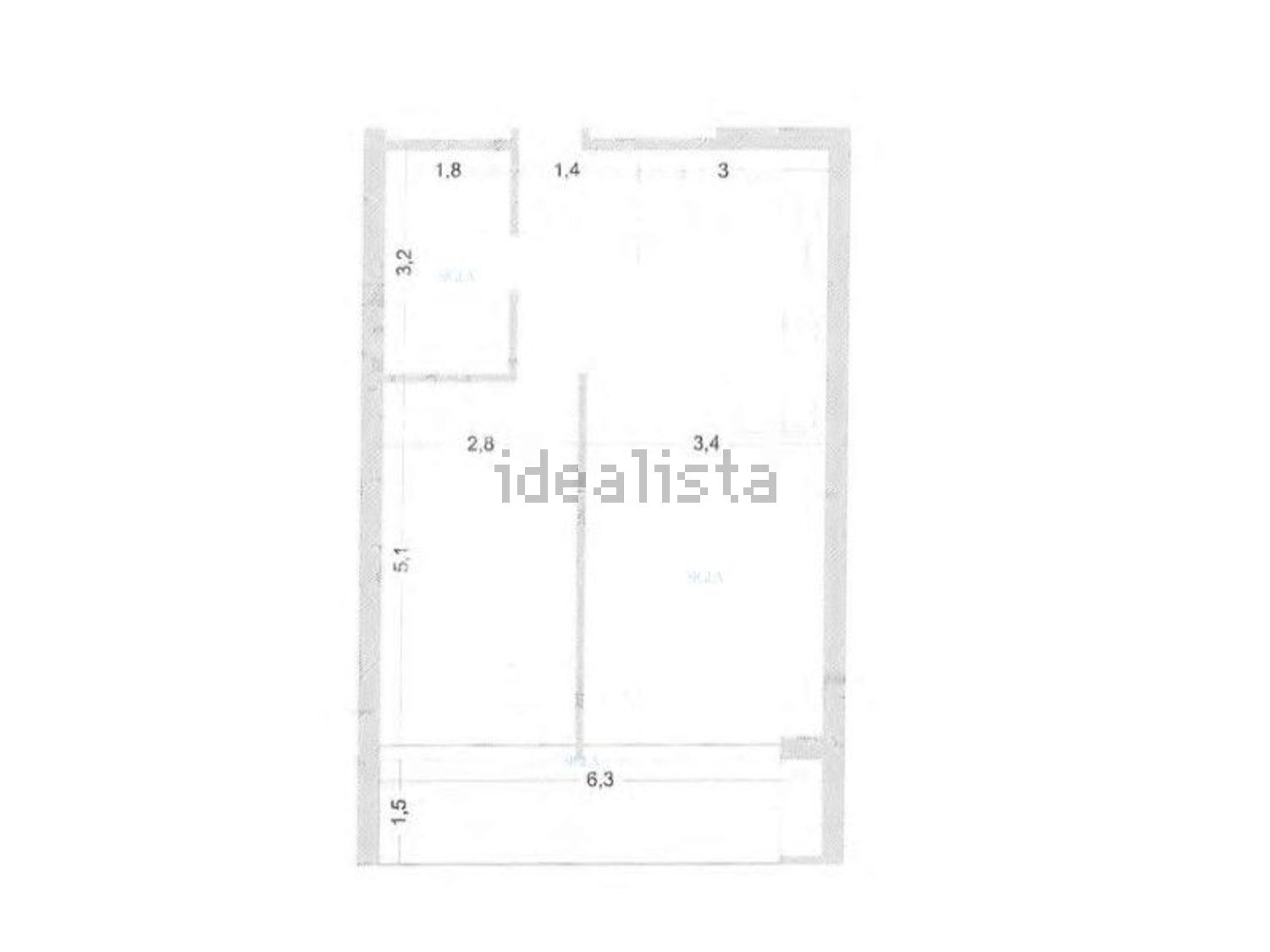 出租公寓 t1在Rua Manuel Almeida Rouxinol - 平面图
