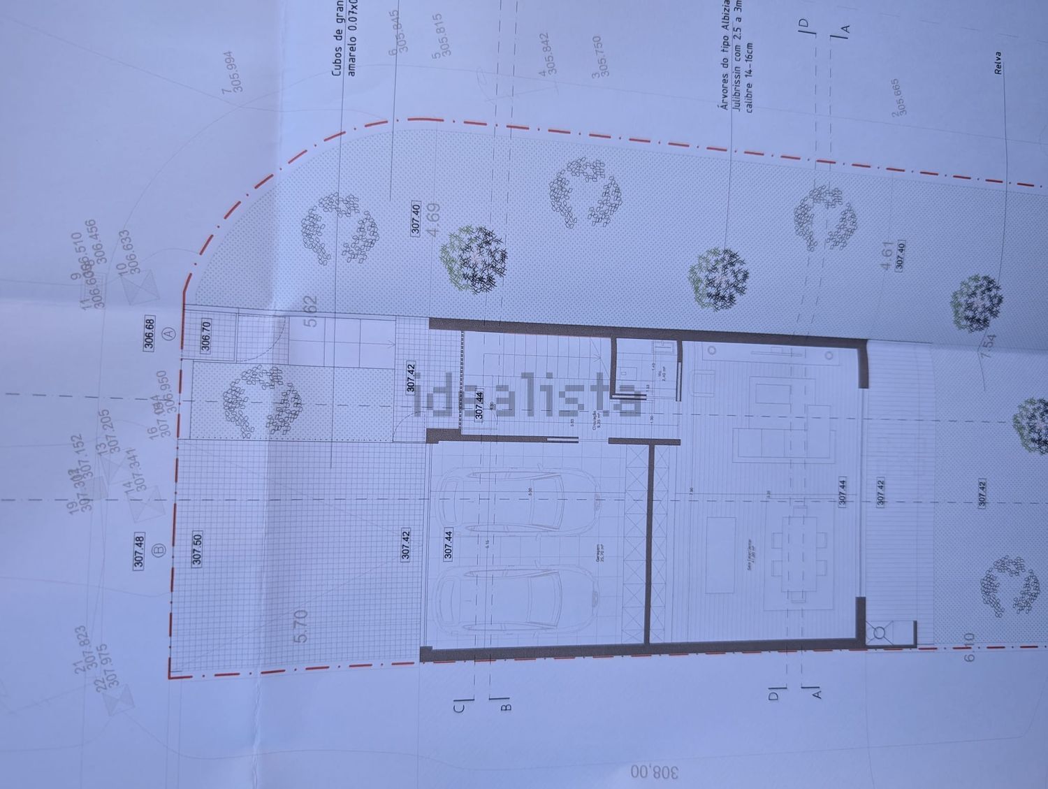小楼房或独栋别墅出售在Rua Tinocos de Cima s/n - 平面图