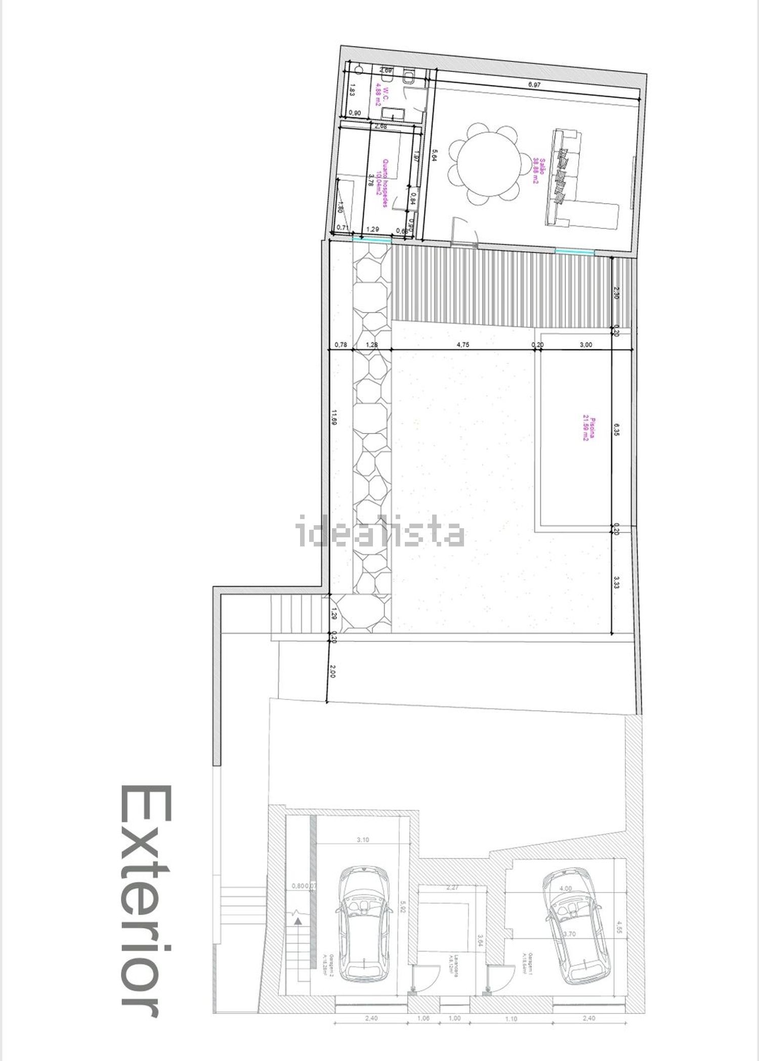 双拼别墅出售在Rua Caruma - 平面图