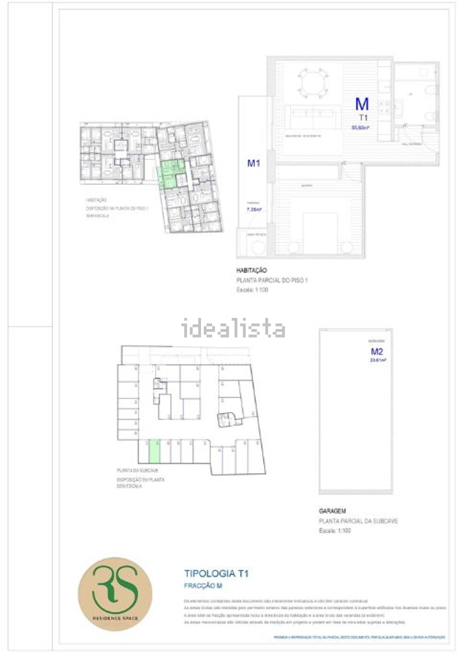公寓 t1出售在Avenida João Duarte s/n - 平面图