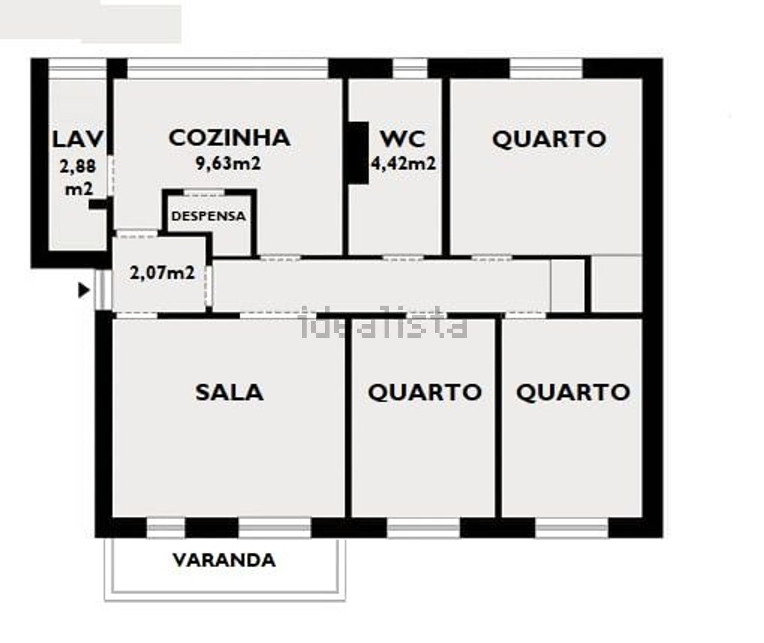 出租公寓 t4在Rua de Dom João Coutinho, 47 - 平面图