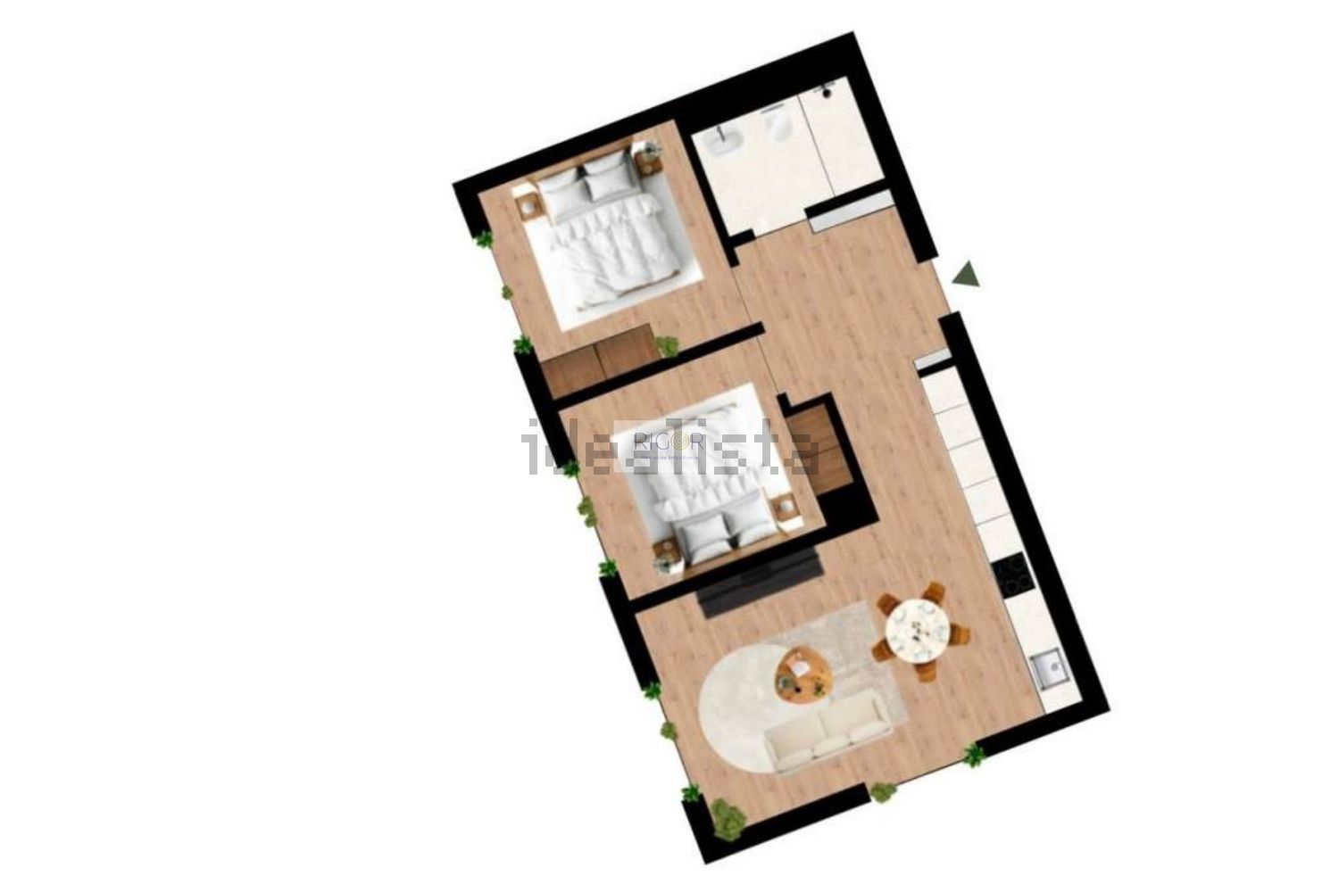 公寓 t2出售在Parque Oriental - Azevedo - 平面图