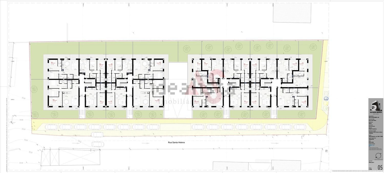 公寓 t2出售在Rua Santa Helena, 50 a - 平面图