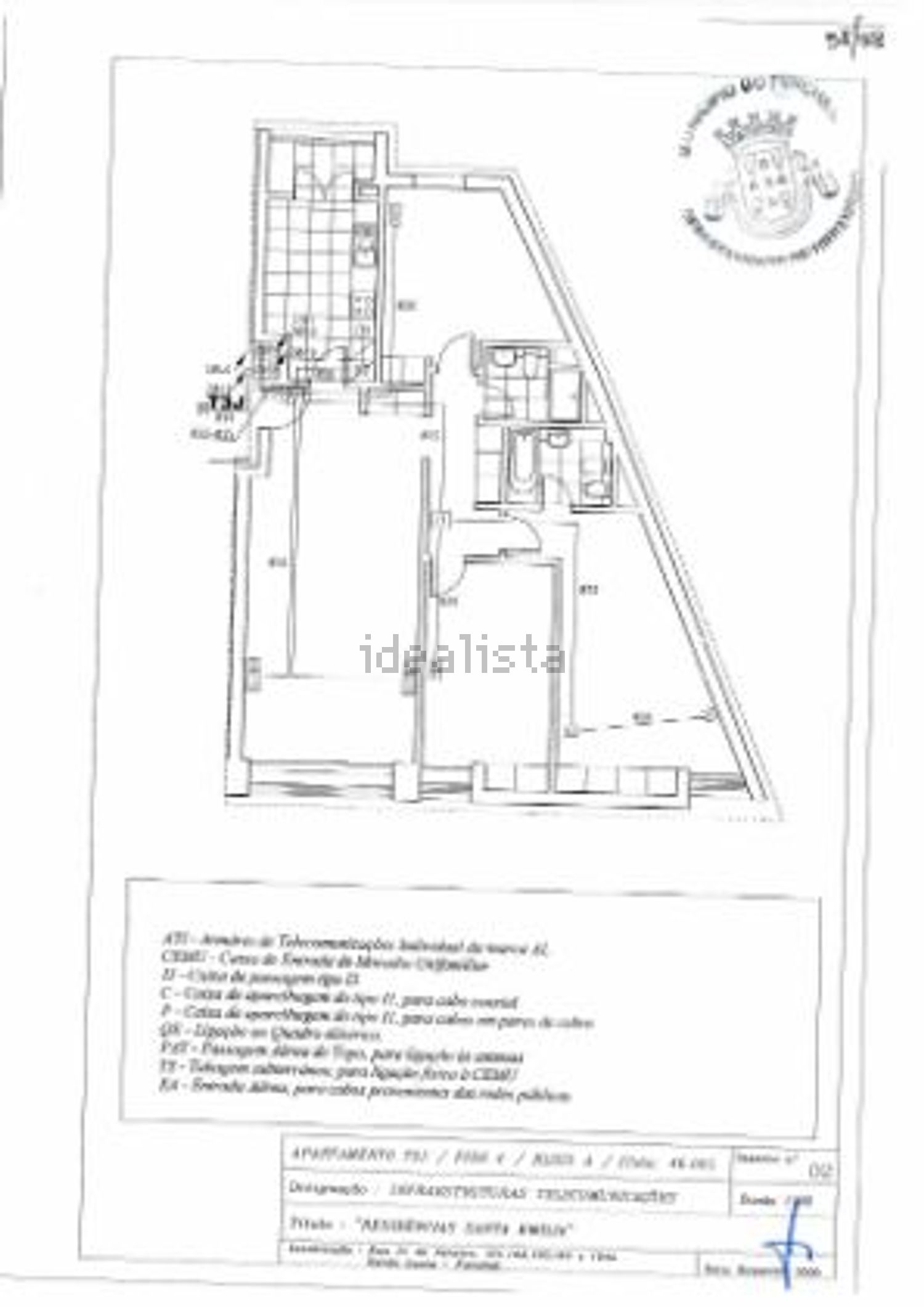 公寓 t3出售在Rua 31 de Janeiro, 101 - 平面图