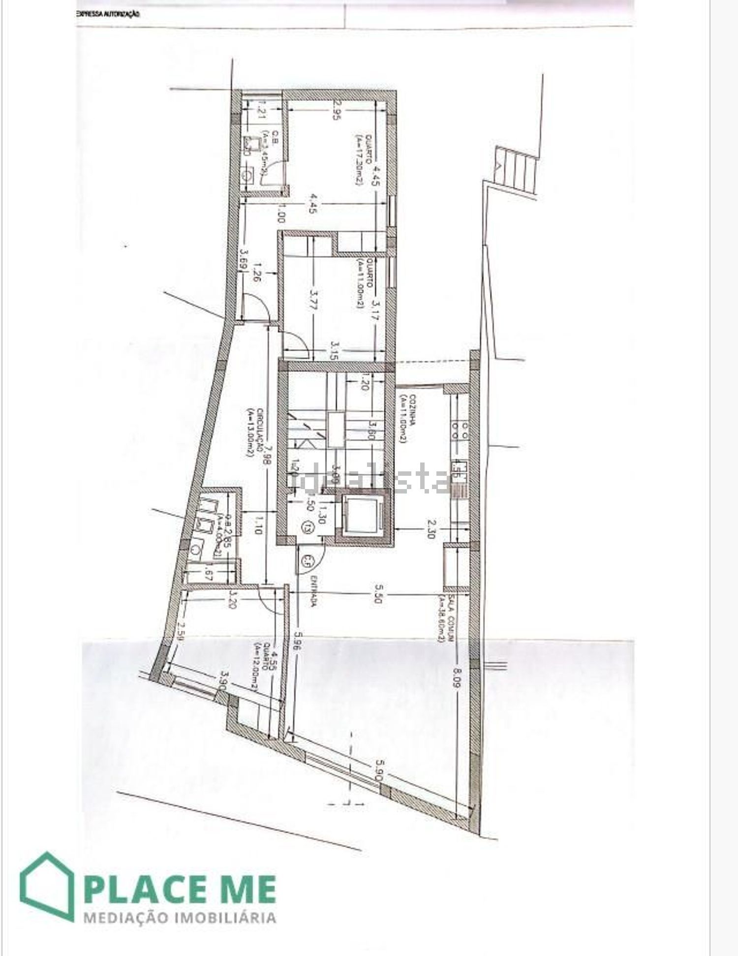 公寓 t3出售在Rua da Boavista, 274 - 平面图