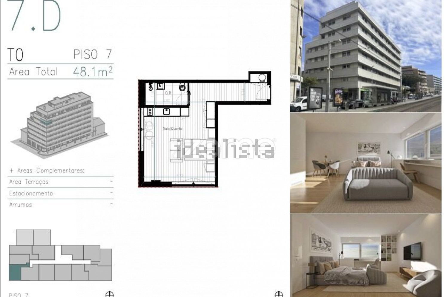 T0（单人公寓）出售在Avenida da República, 229 - 平面图