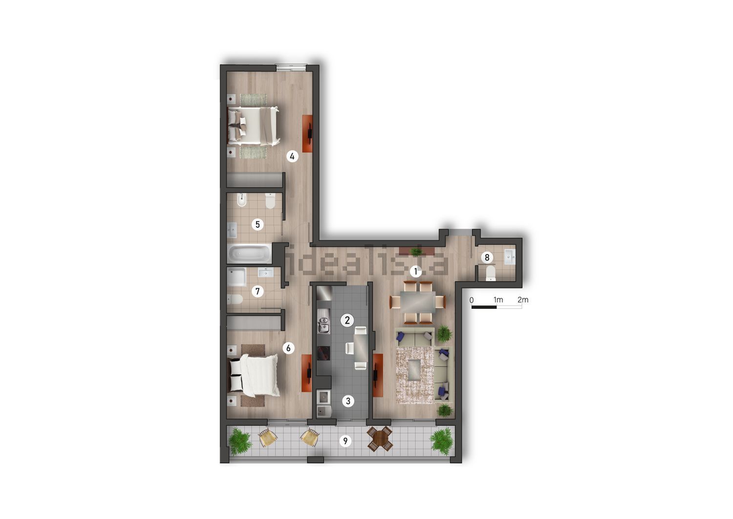 公寓 t2出售在Rua do Carmo s/n - 平面图