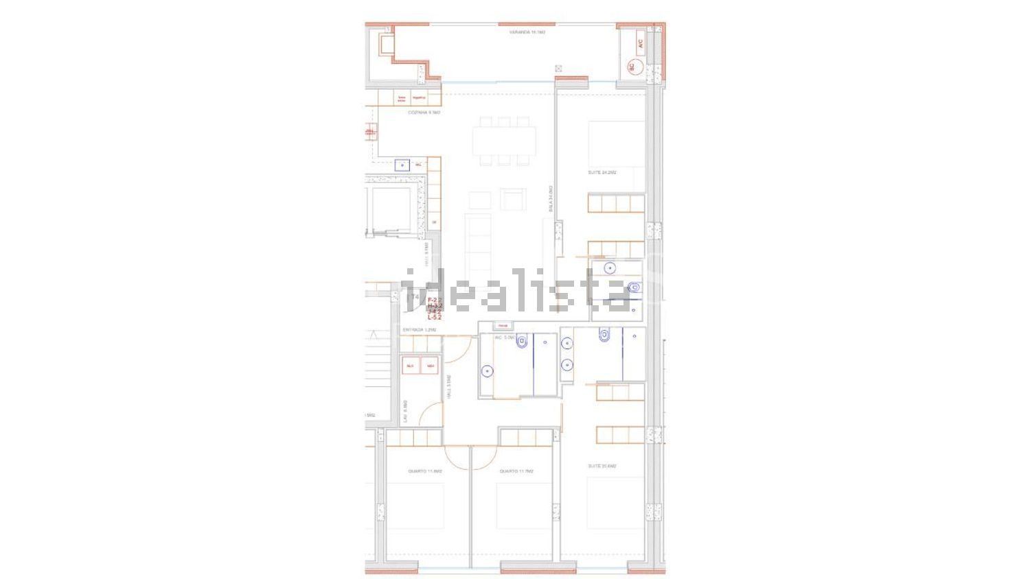 公寓 t4出售在Rua de Vessadas s/n - 平面图