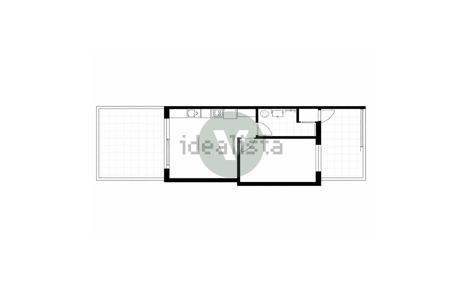 公寓 t1出售在Rua da Praia, 881 - 平面图