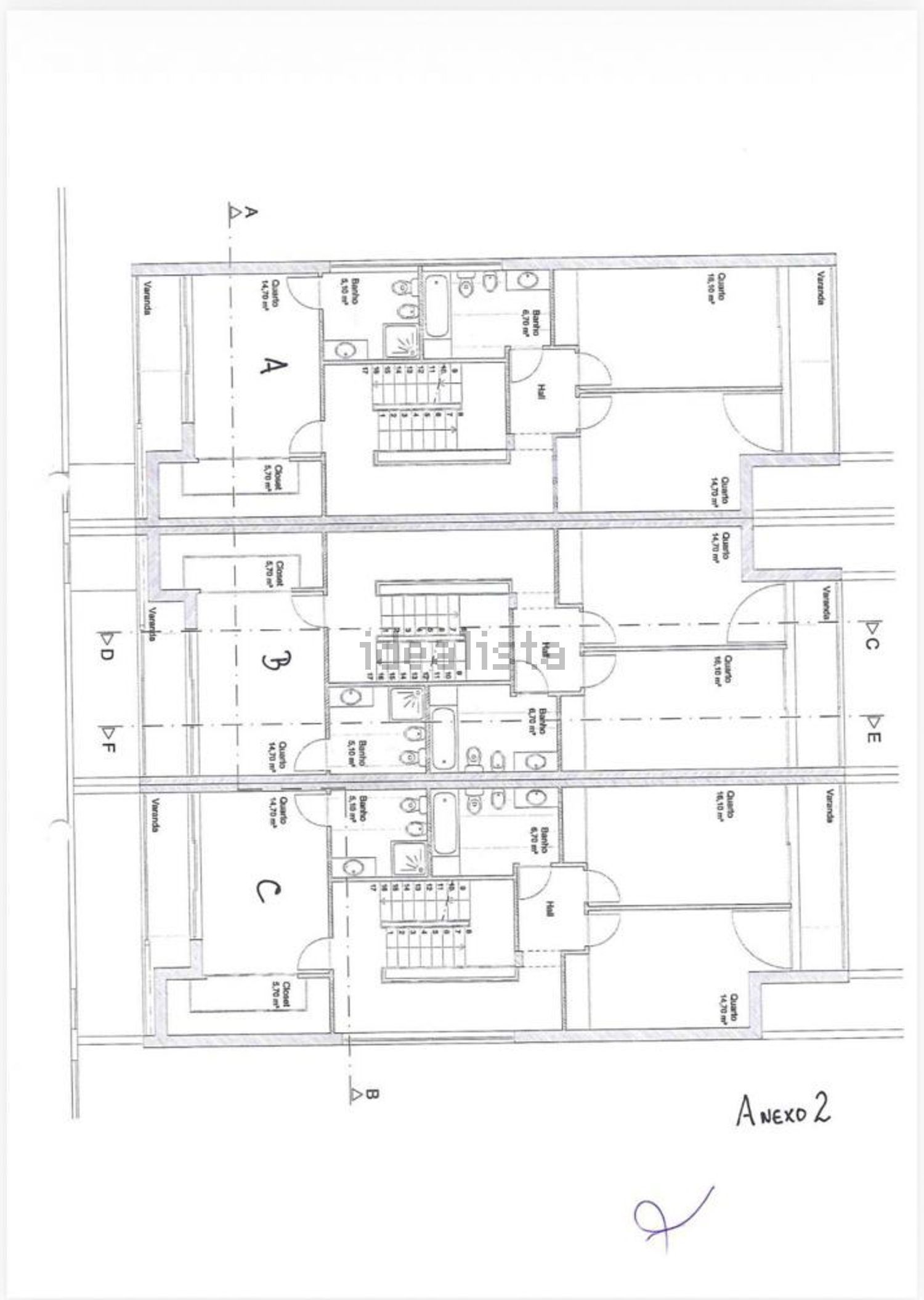 双拼别墅出售在Rua de Vilar, 1160 - 平面图
