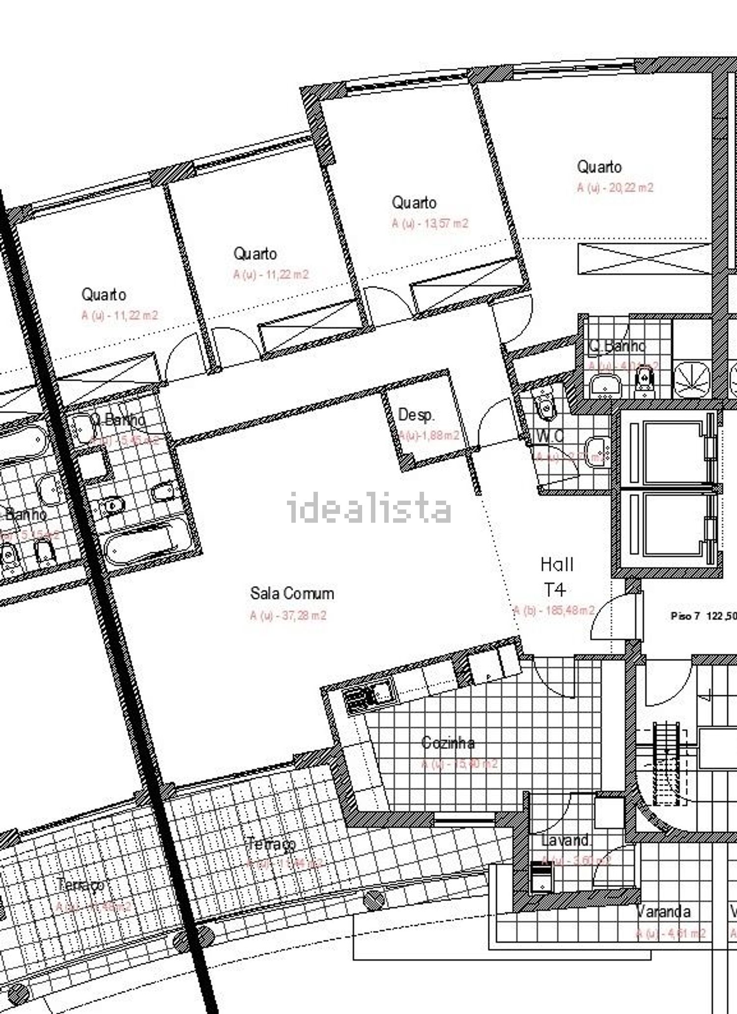 公寓 t4出售在Avenida dos Descobrimentos, 1196 - 平面图