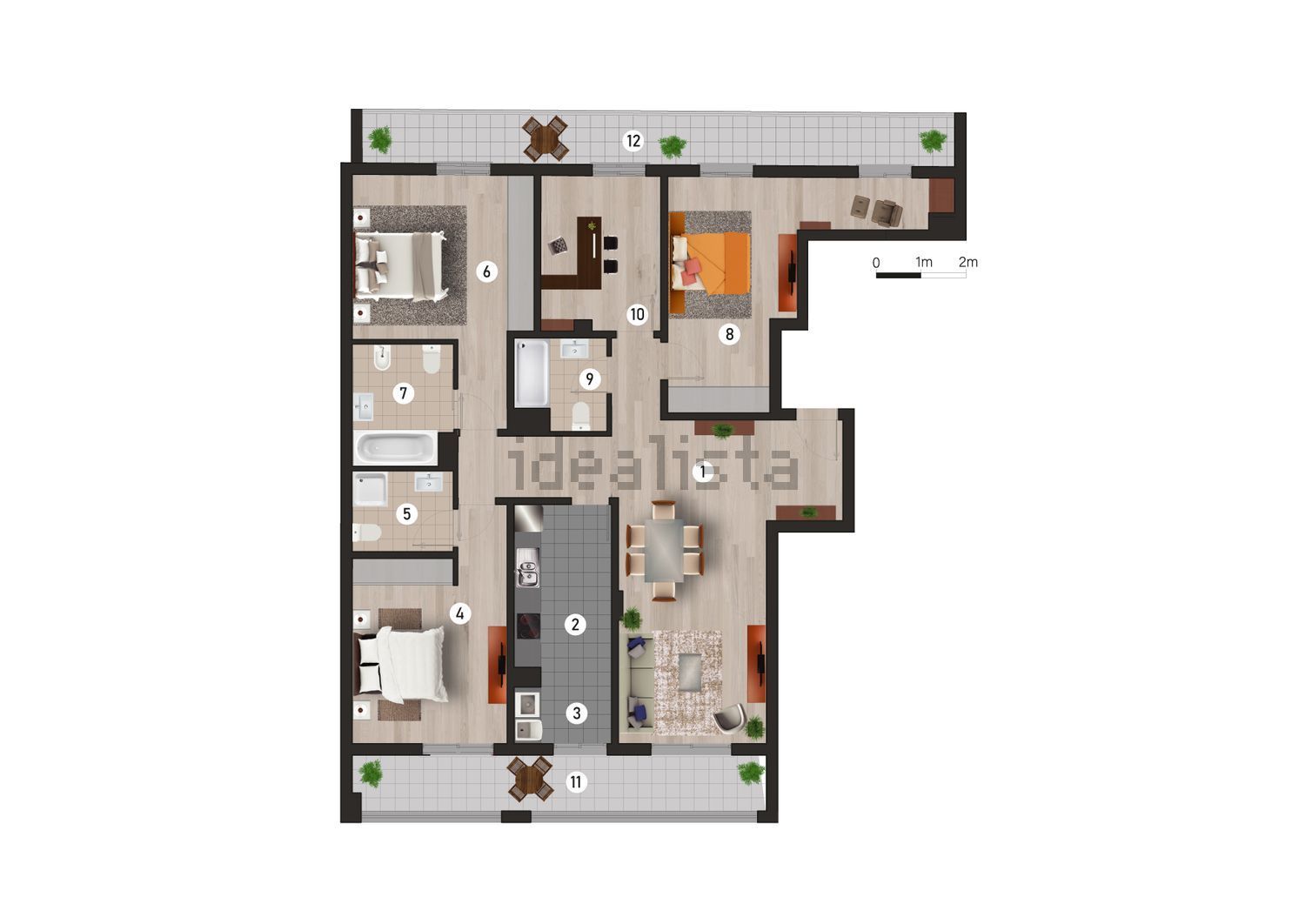 公寓 t4出售在Rua do Carmo s/n - 平面图