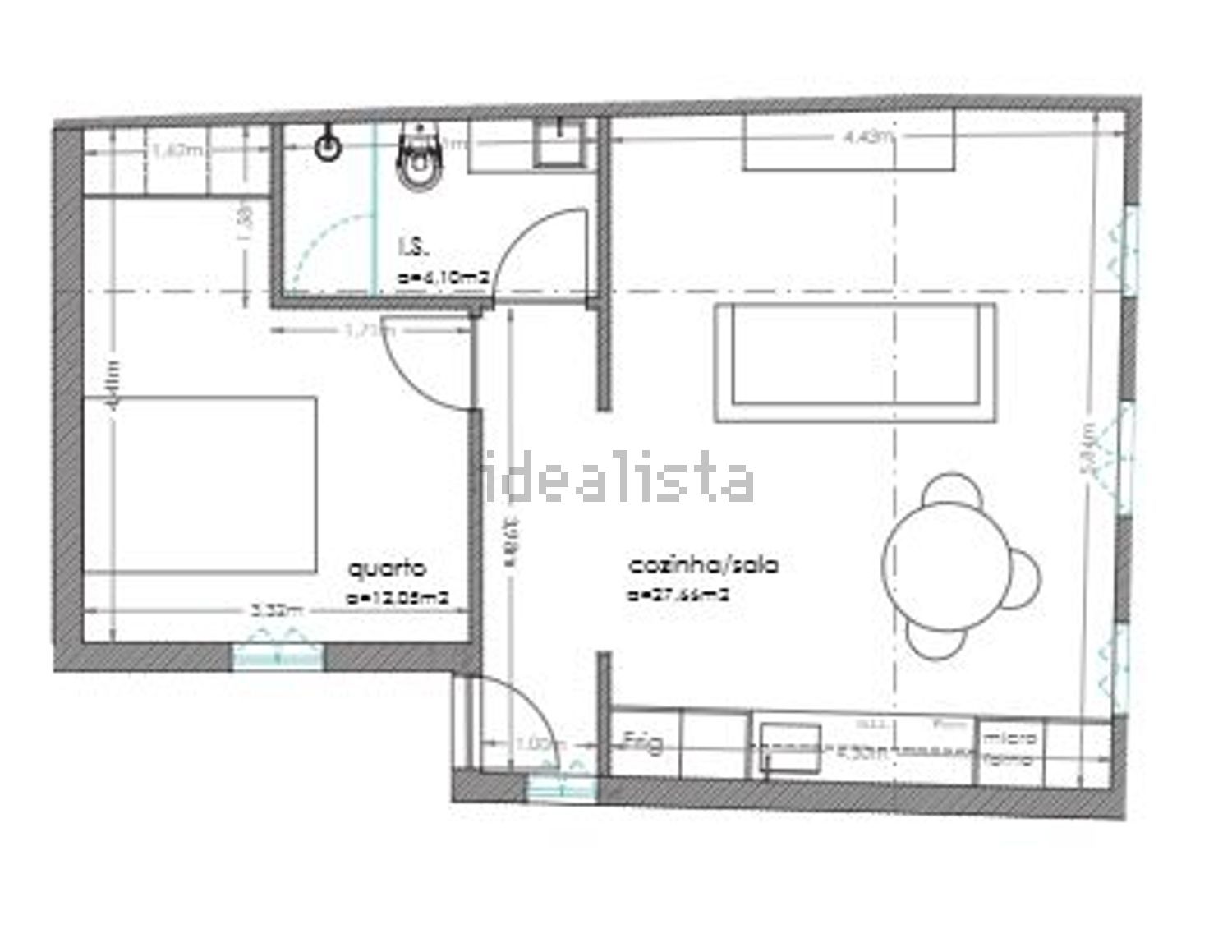 公寓 t1出售在Rua Elisa Torres Soares s/n - 平面图