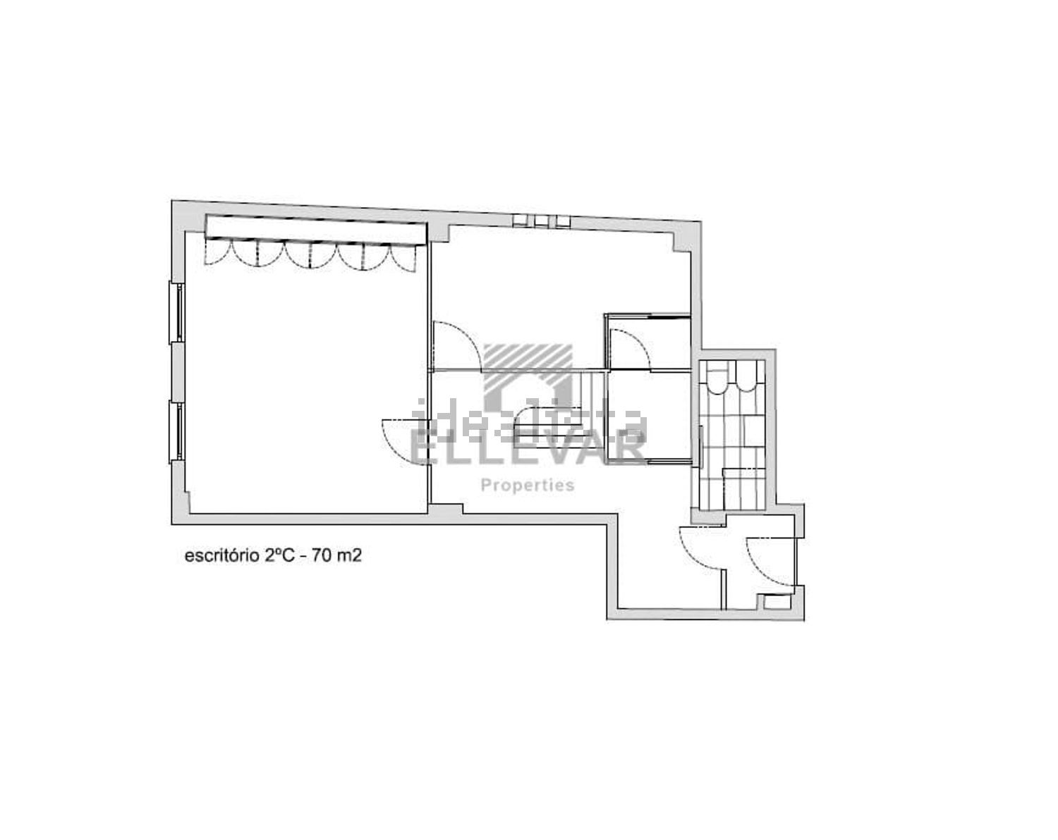 公寓 t1出售在Santa Luzia - 平面图