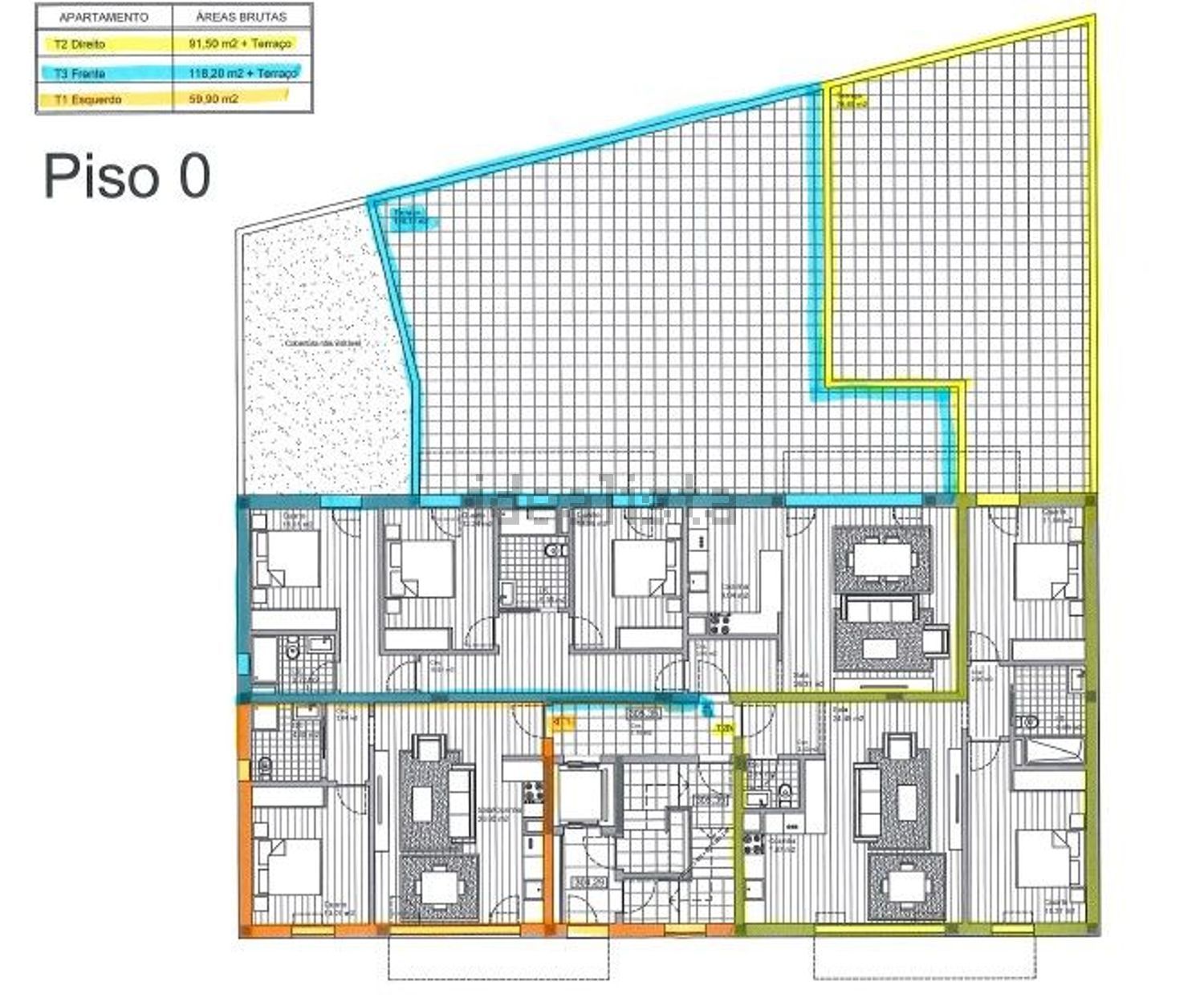 公寓 t3出售Quinta da Pinheira s/n - 平面图