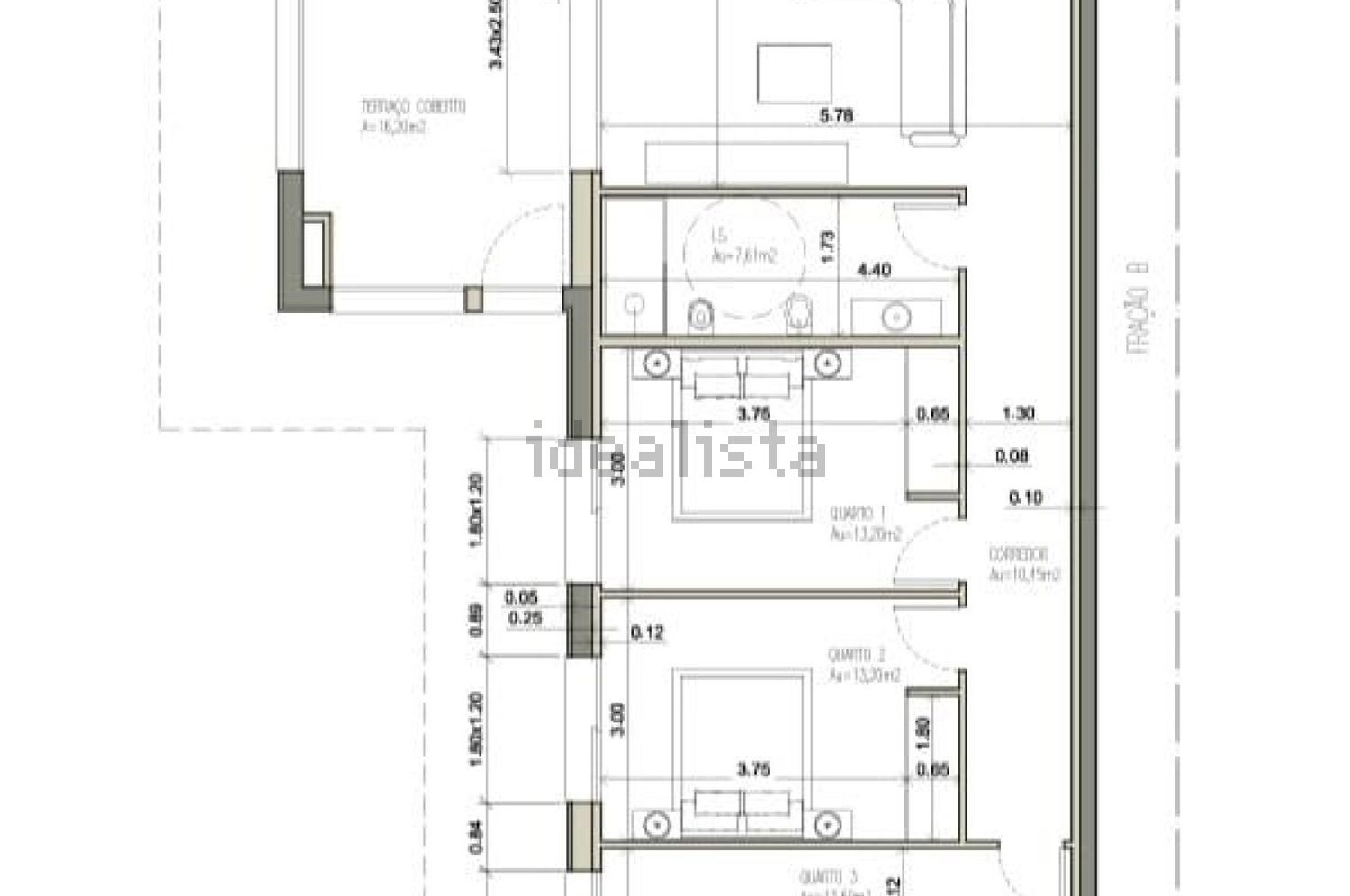 公寓 t3出售在Avenida Dom Manuel I s/n - 平面图