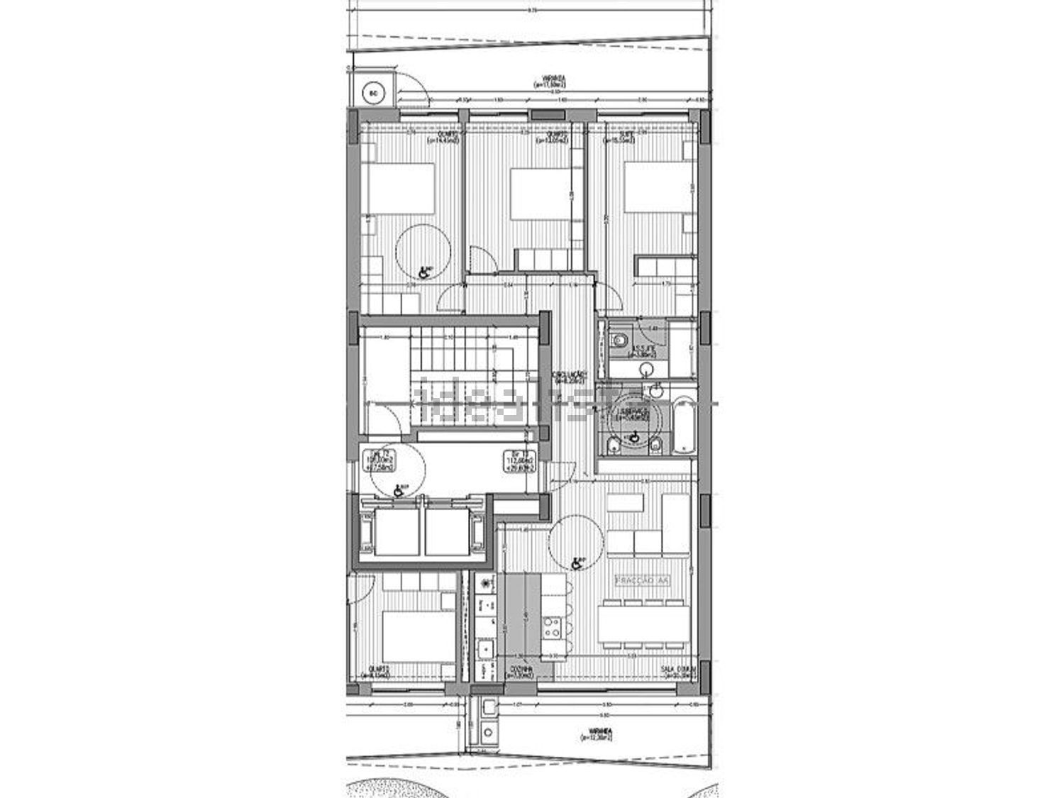 公寓 t3出售在Rua Flávia Estefânia Guimarães, 209 - 平面图