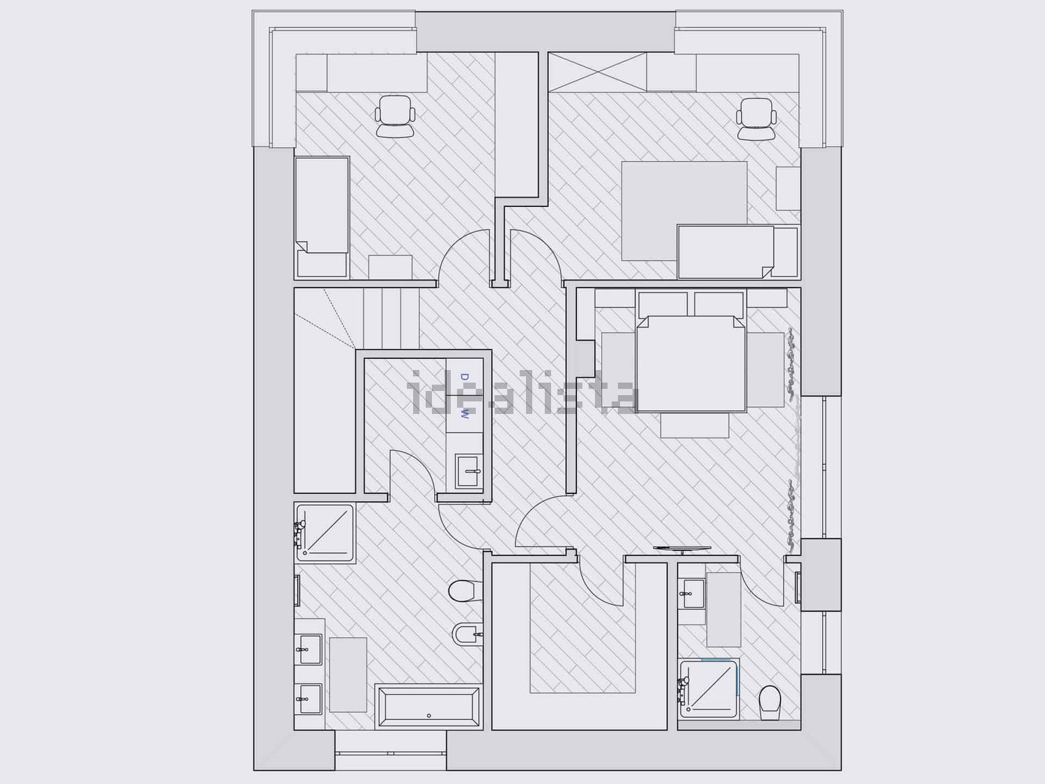公寓 t2出售在Travessa Oneca Mendes s/n - 平面图