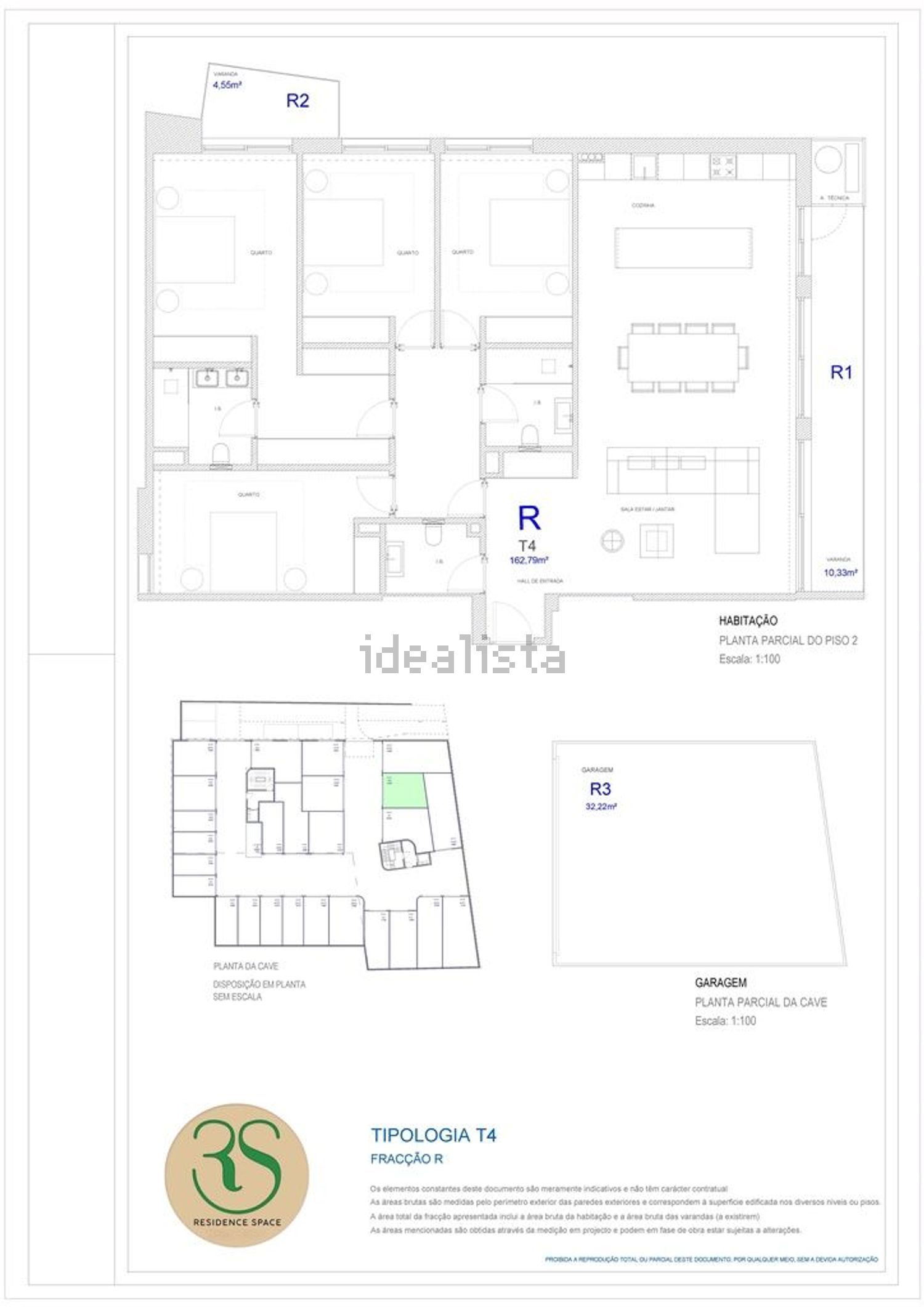公寓 t4出售在Avenida João Duarte s/n - 平面图