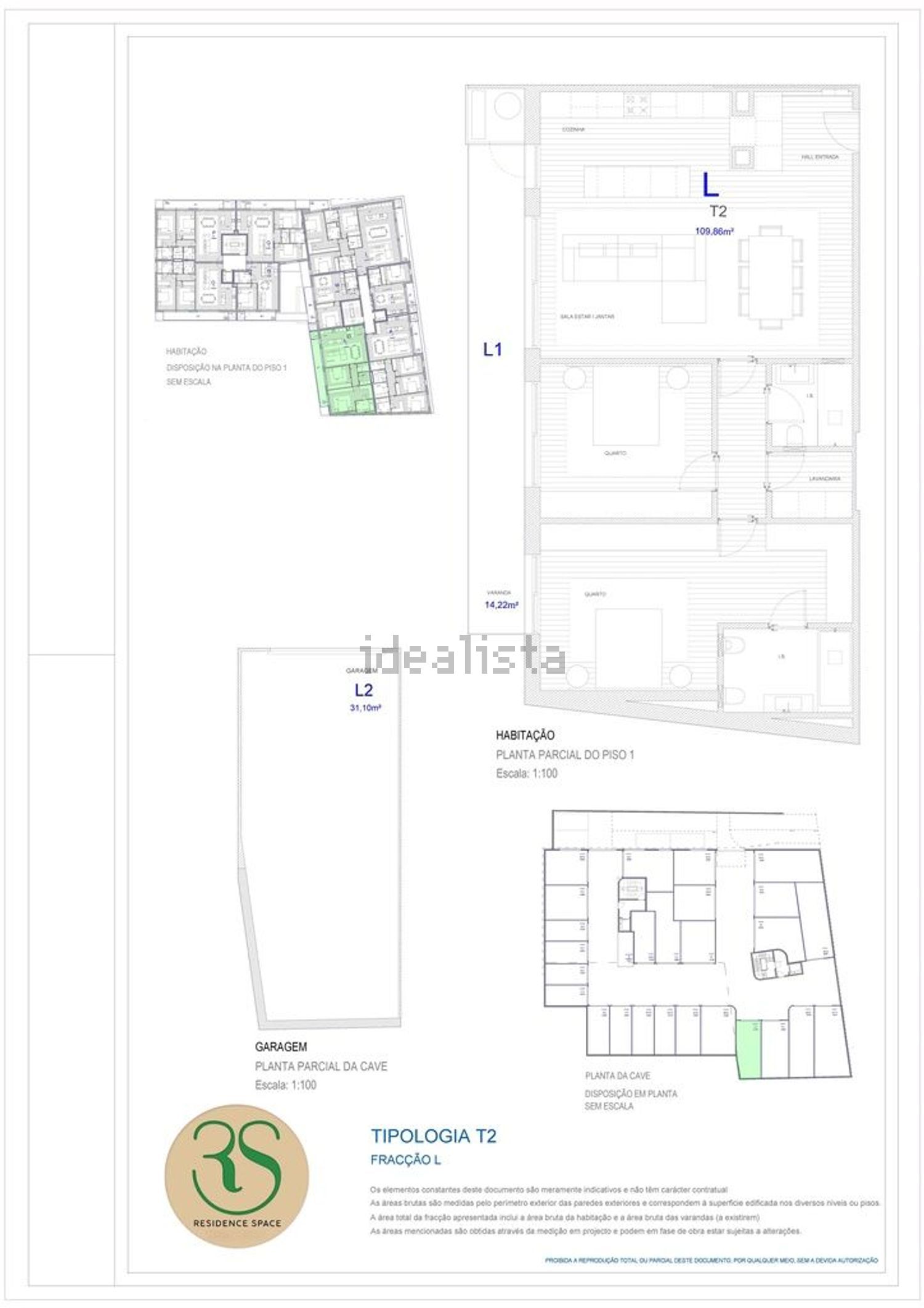 公寓 t2出售在Avenida João Duarte s/n - 平面图