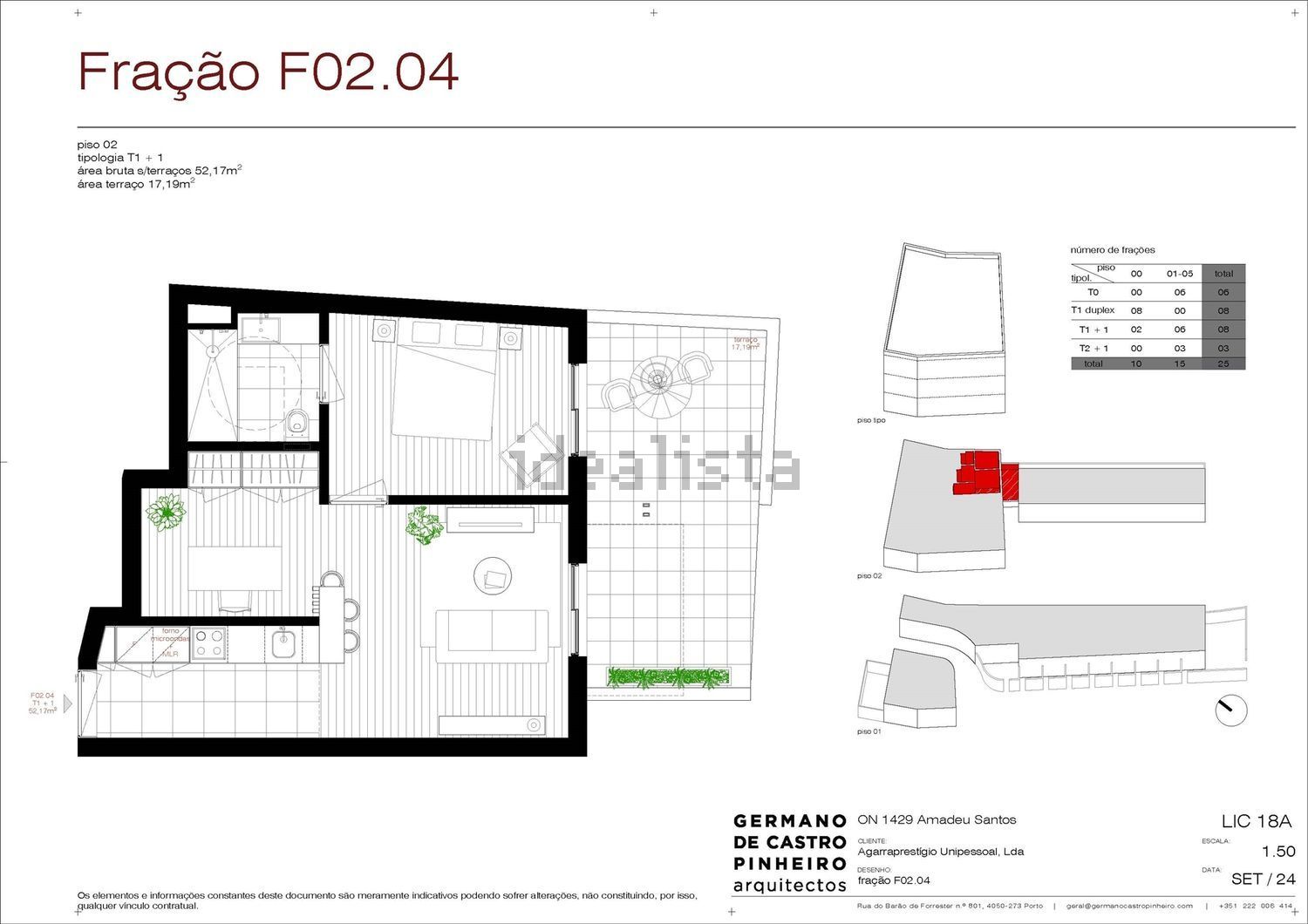 公寓 t1出售在 Centro de Valadares - Penedo - Valadarinho - 平面图