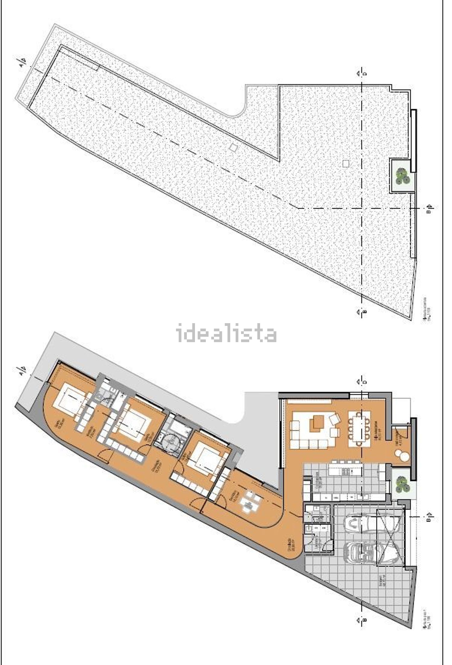 小楼房或独栋别墅出售在Vila de Prado - 平面图