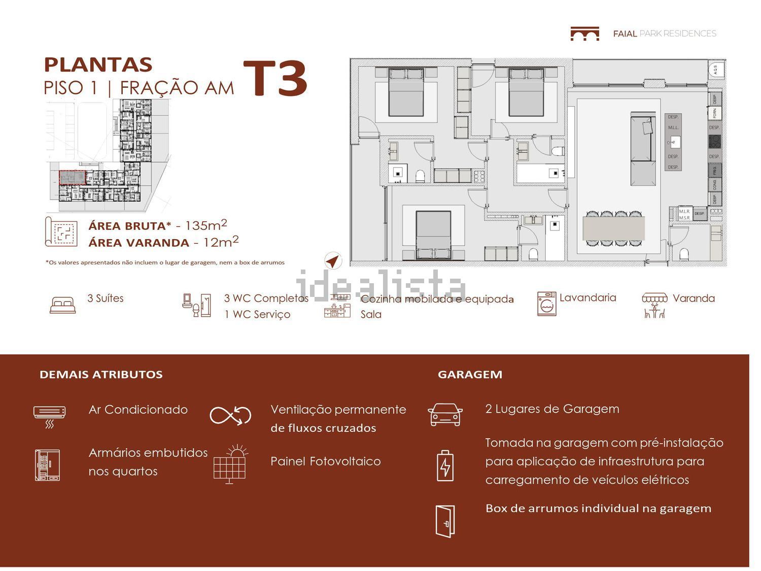 公寓 t3出售在Avenida do Progresso s/n - 平面图