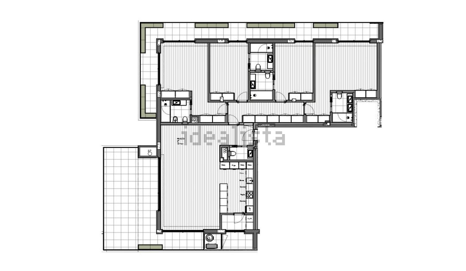 顶层公寓出售在Rua António Sá Couto de Araújo - 平面图