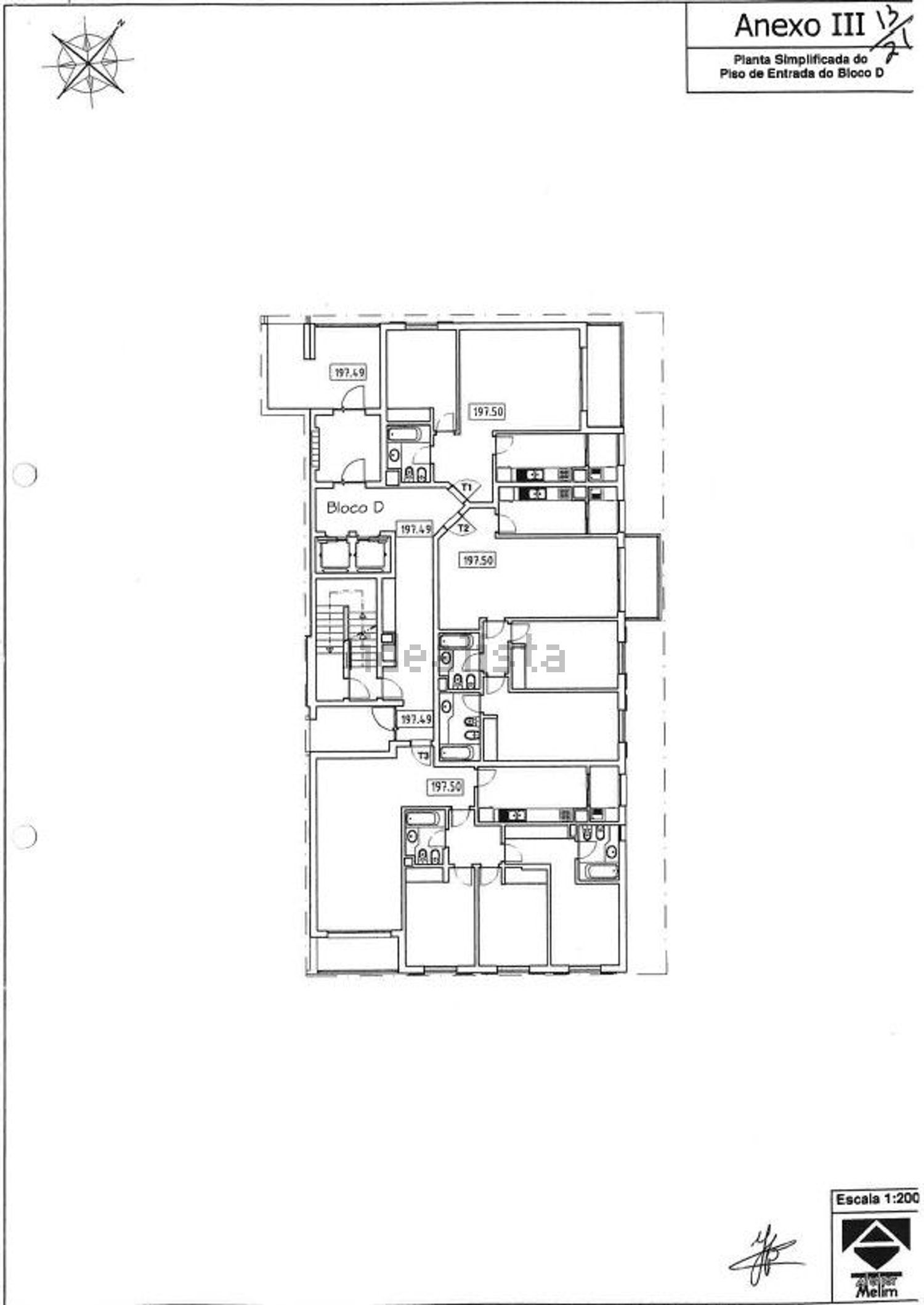 公寓 t2出售在Avenida da Madalena s/n - 平面图